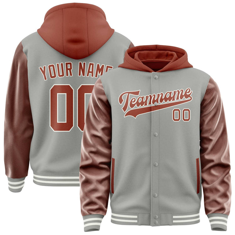 Maßgeschneidertes Grau Korallenrot Jacke JA040416041817161617