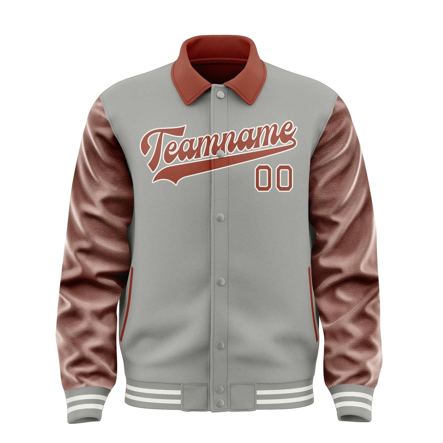 Maßgeschneidertes Grau Korallenrot Jacke