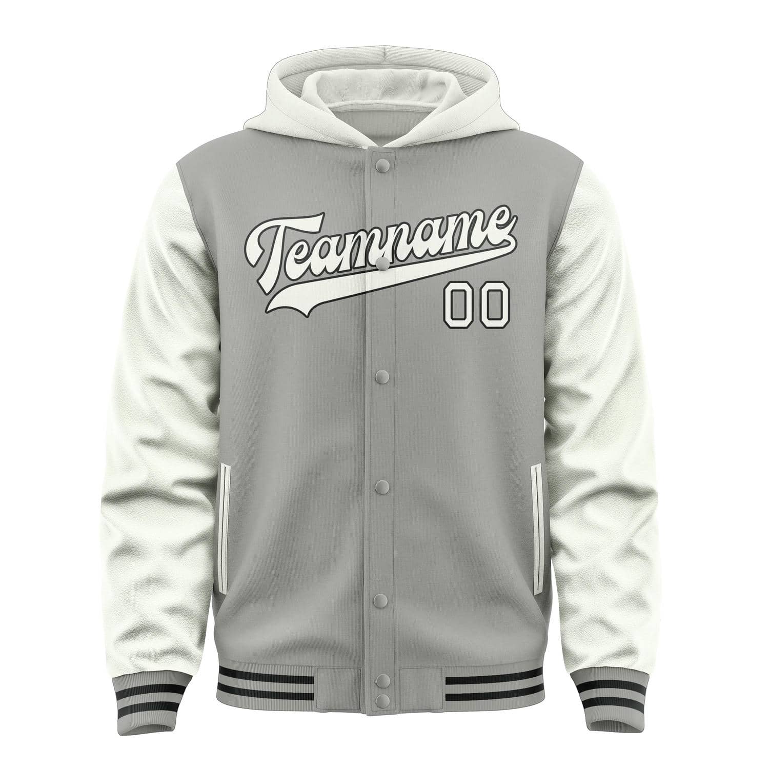 Maßgeschneidertes Grau Weiß Jacke