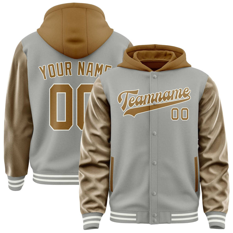 Maßgeschneidertes Grau Khaki Jacke JA040422041817222217