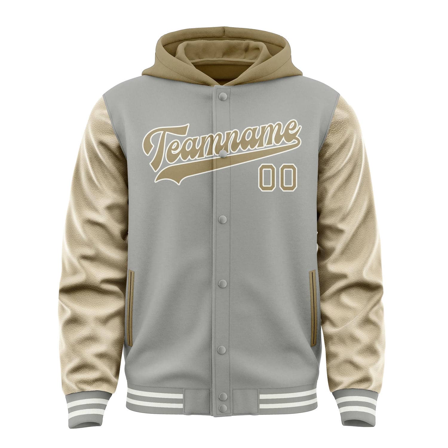 Maßgeschneidertes Grau Hellkhaki Jacke