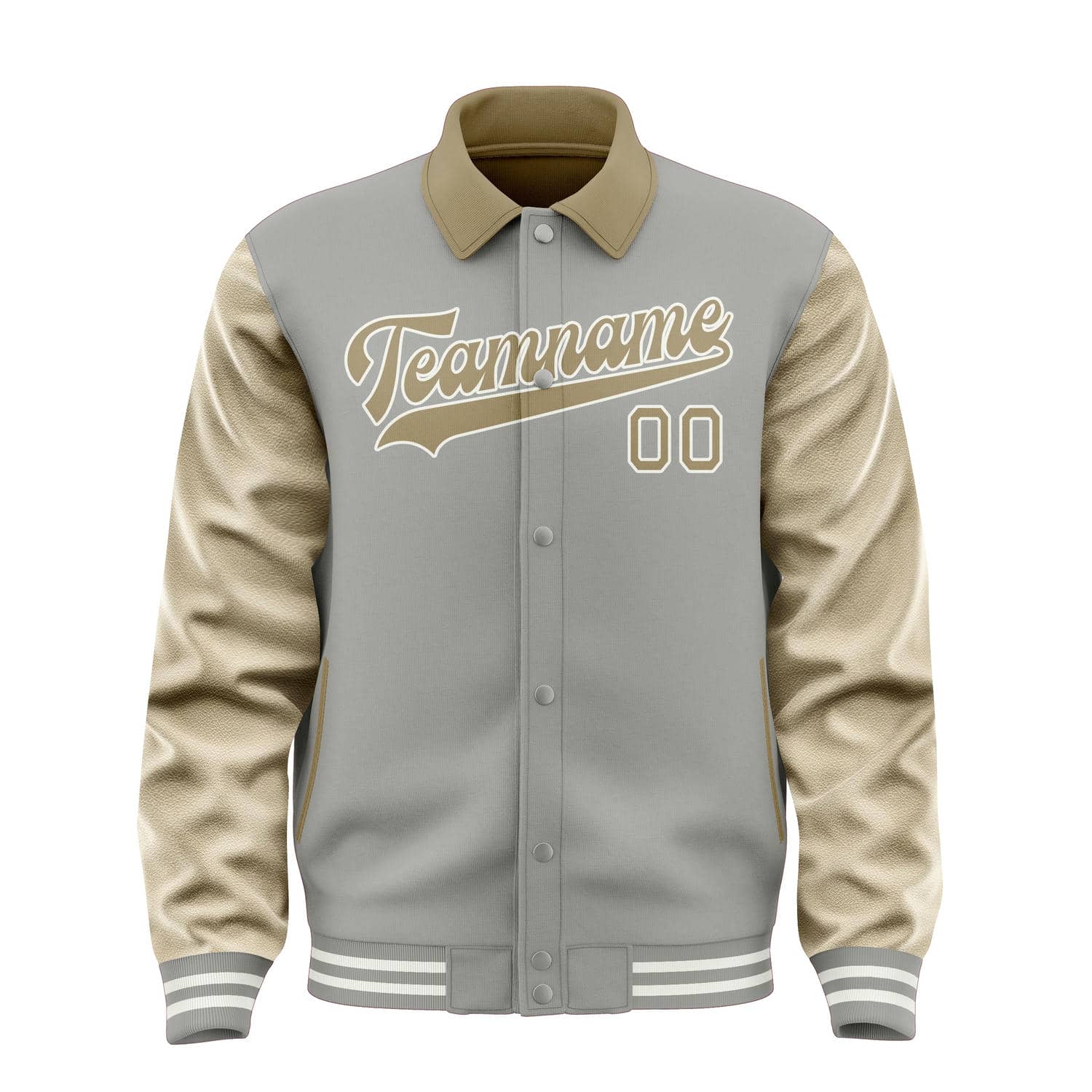 Maßgeschneidertes Grau Hellkhaki Jacke