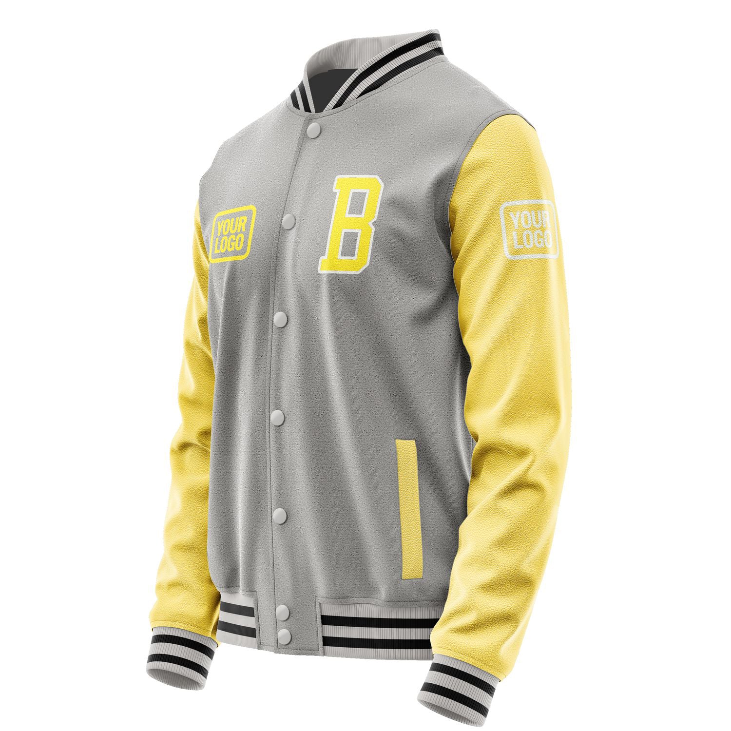 Maßgeschneidertes Grau Blassgelb Jacke JA040426041718262618