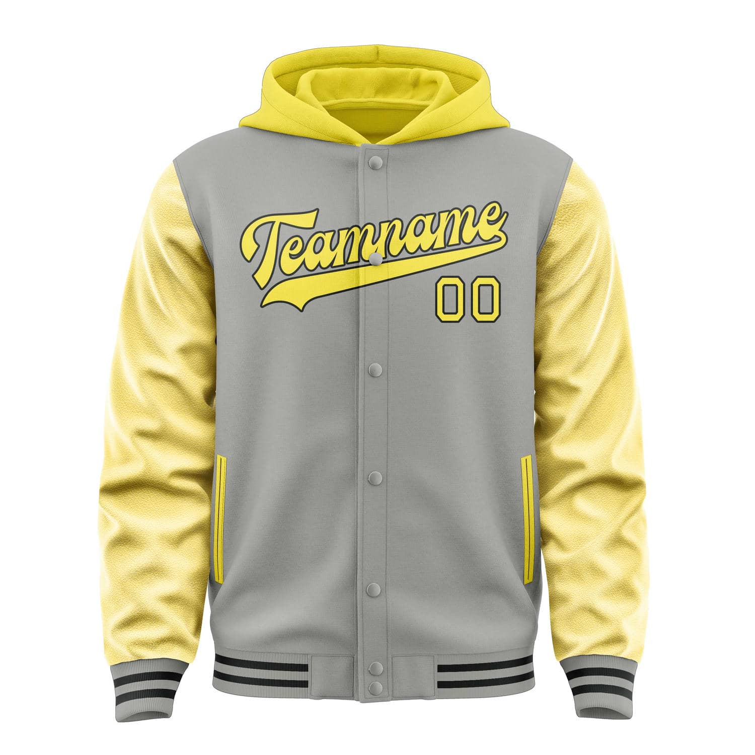Maßgeschneidertes Grau Blassgelb Jacke