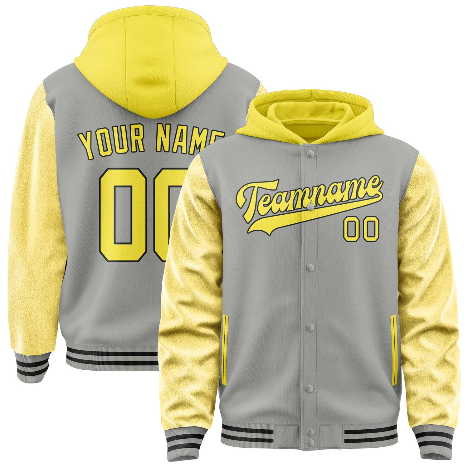 Maßgeschneidertes Grau Blassgelb Jacke JA040426041718262618