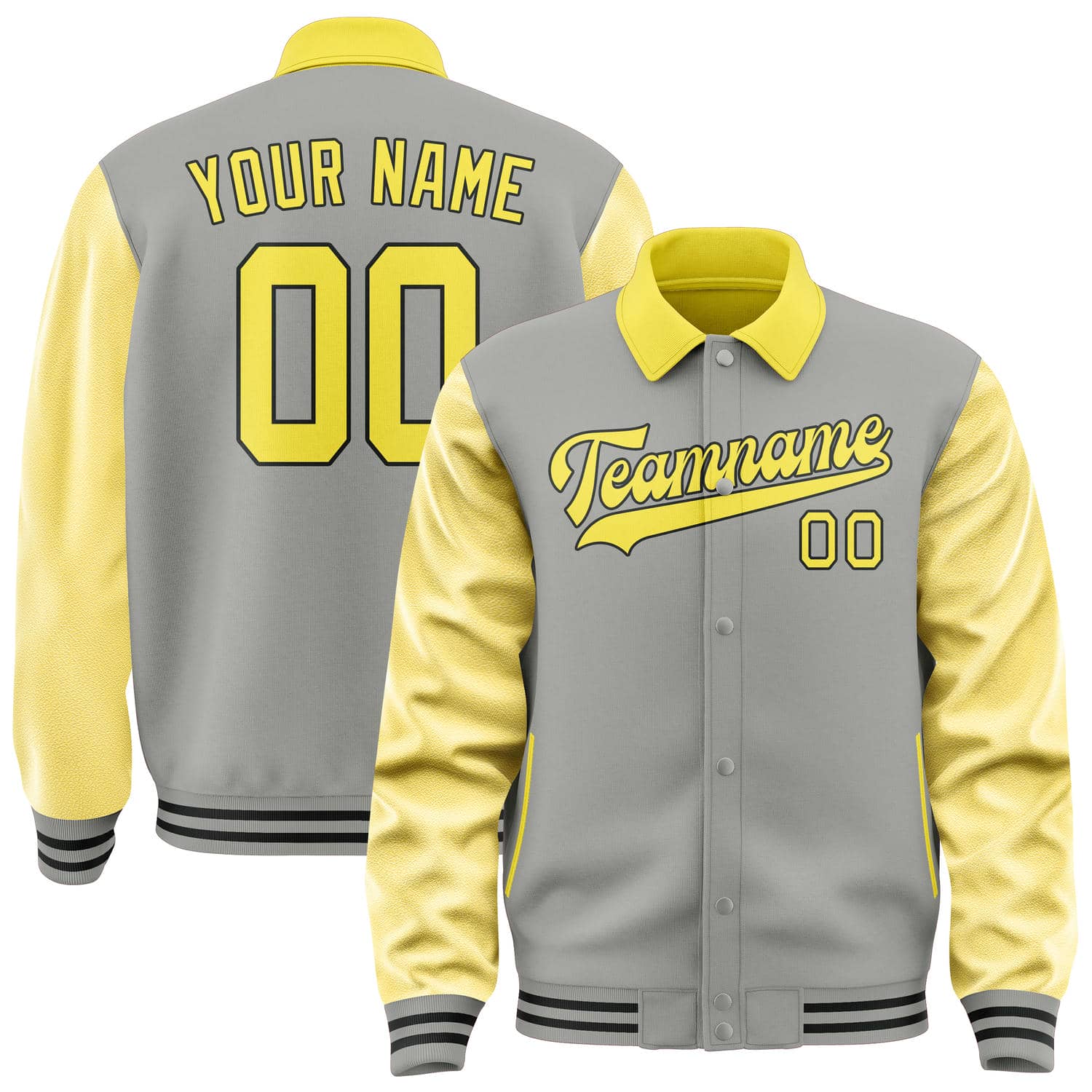 Maßgeschneidertes Grau Blassgelb Jacke JA040426041718262618