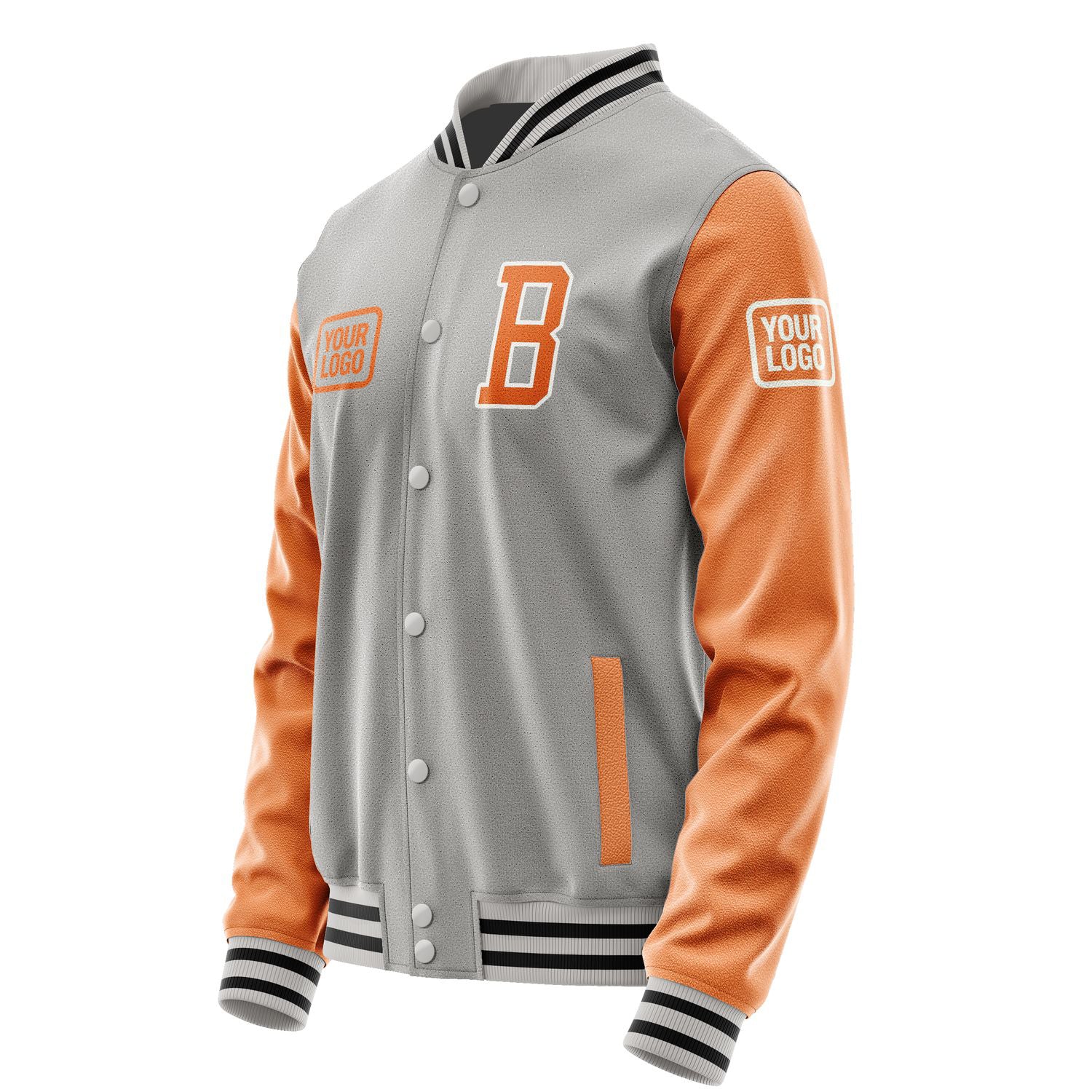 Maßgeschneidertes Grau Orange Jacke JA040428041718282818