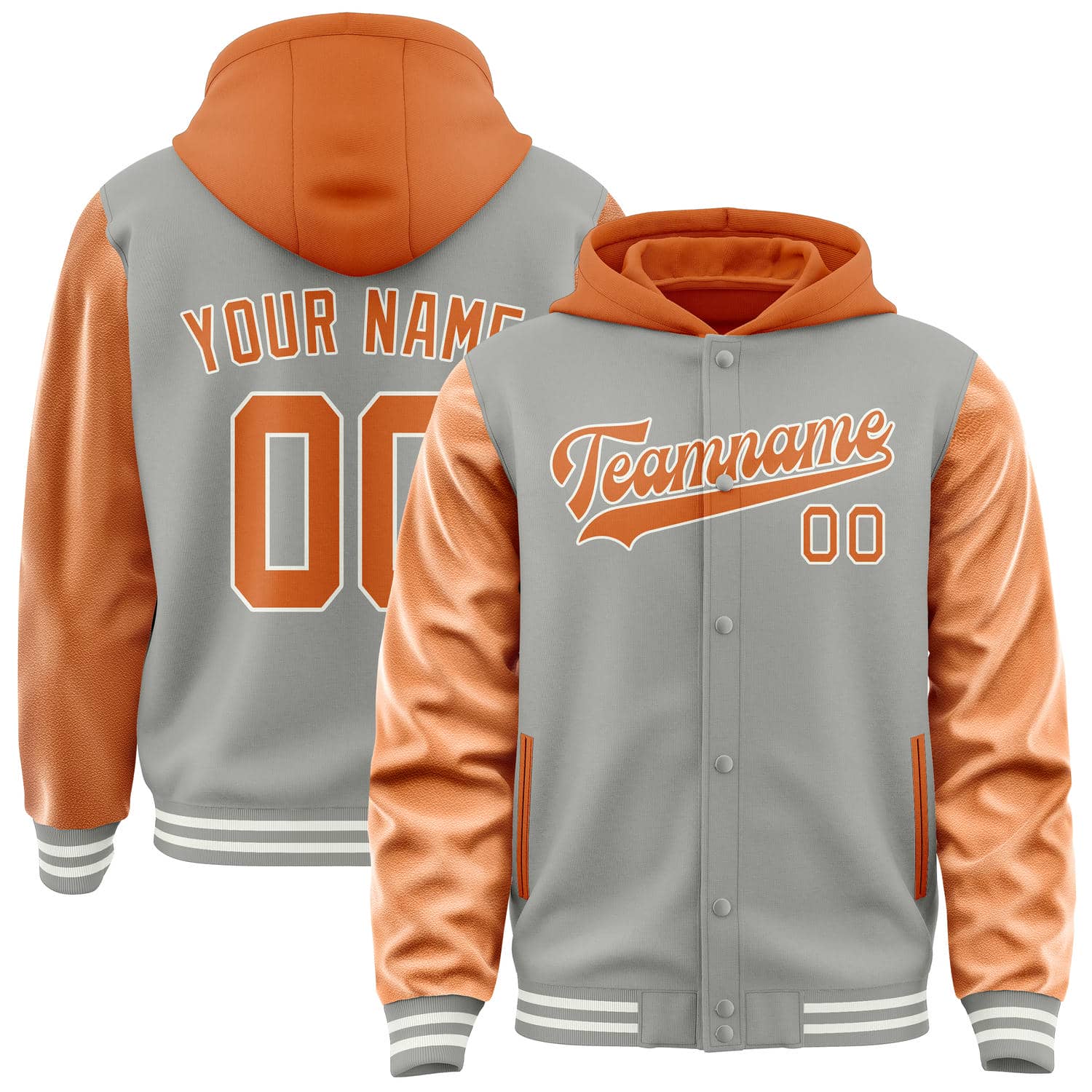 Maßgeschneidertes Grau Orange Jacke JA040428041817282817