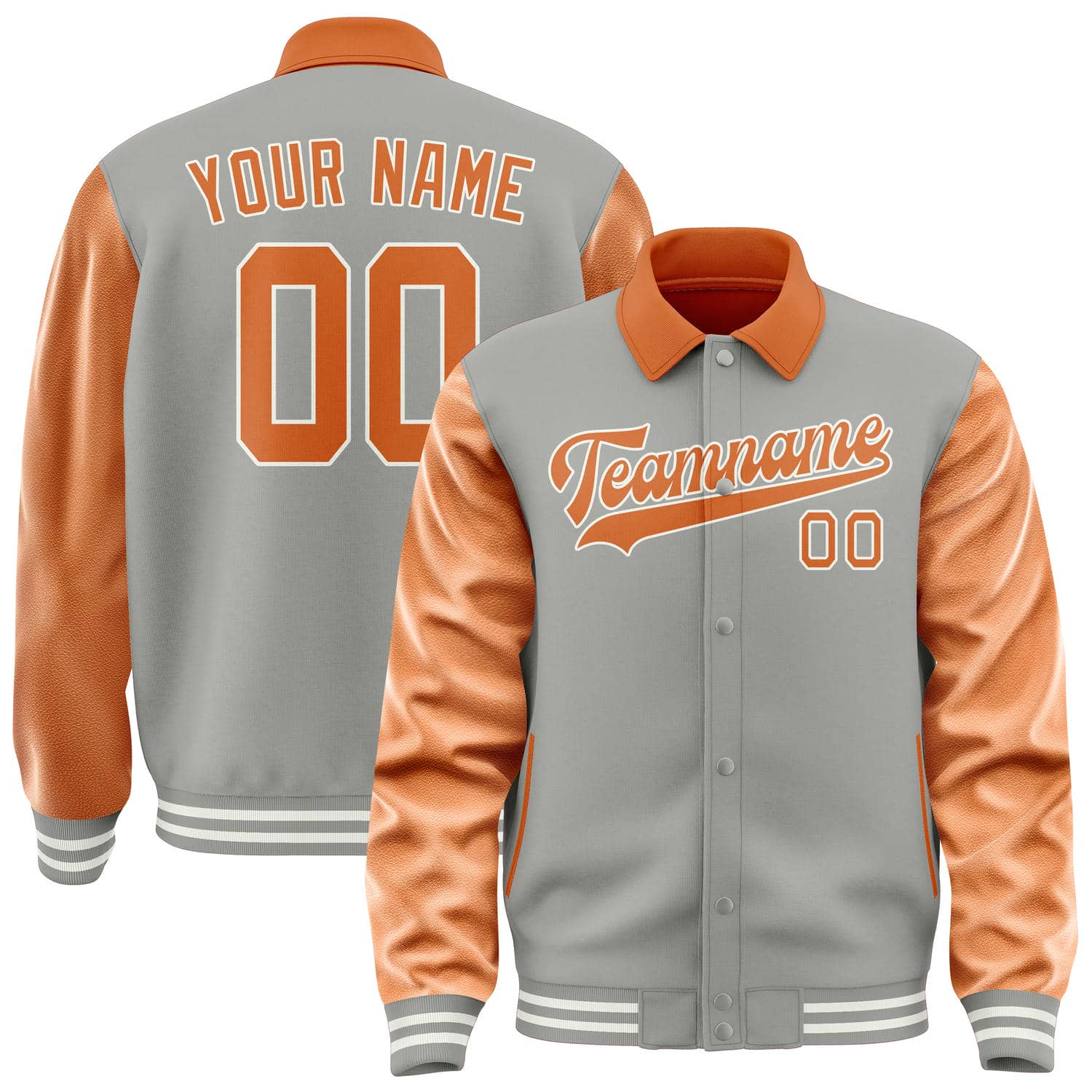 Maßgeschneidertes Grau Orange Jacke JA040428041817282817