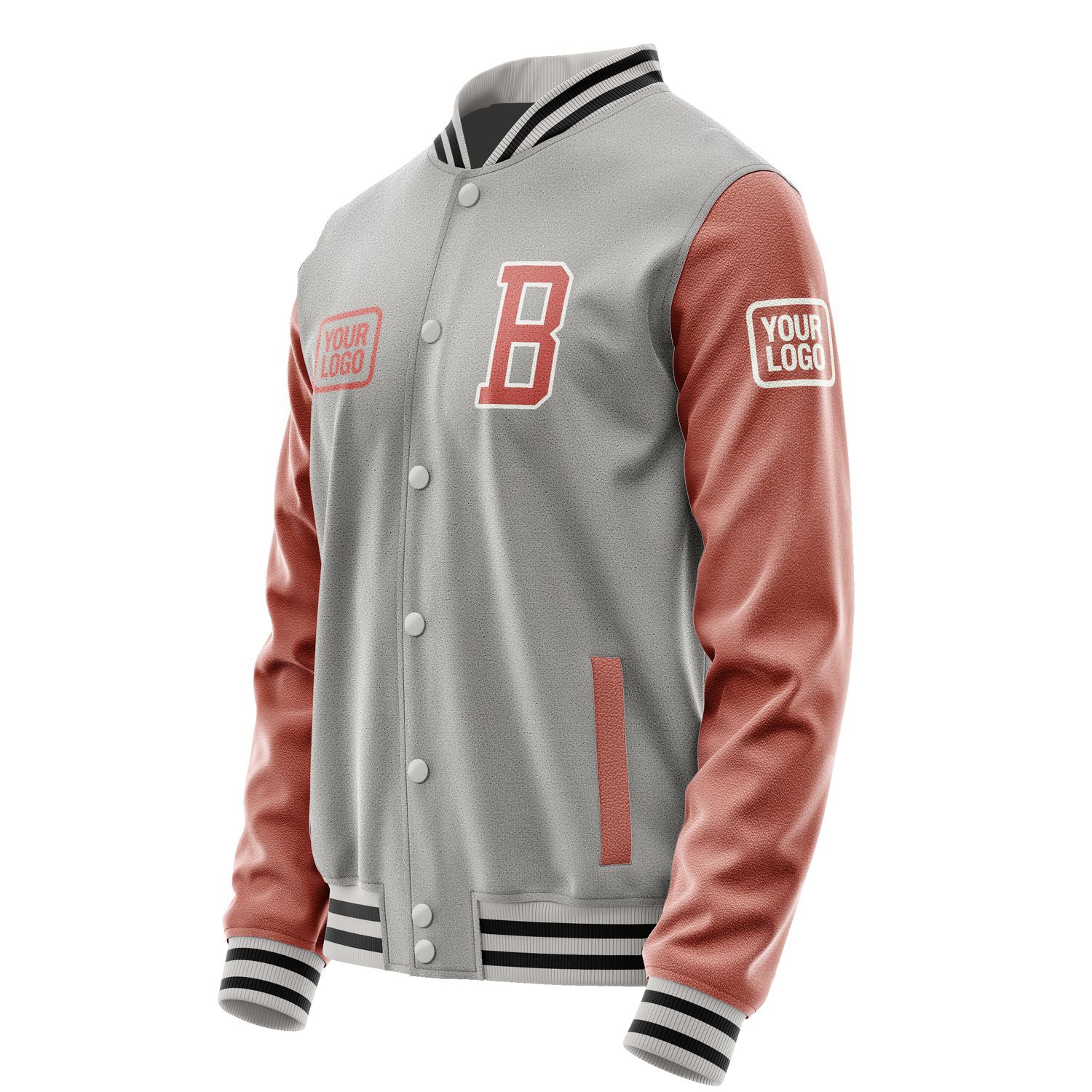 Maßgeschneidertes Grau Kupferrose Jacke JA040429041718292918