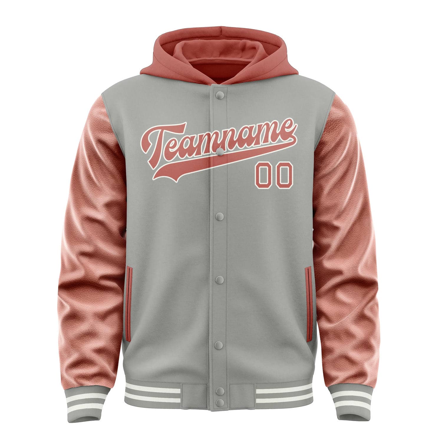 Maßgeschneidertes Grau Kupferrose Jacke