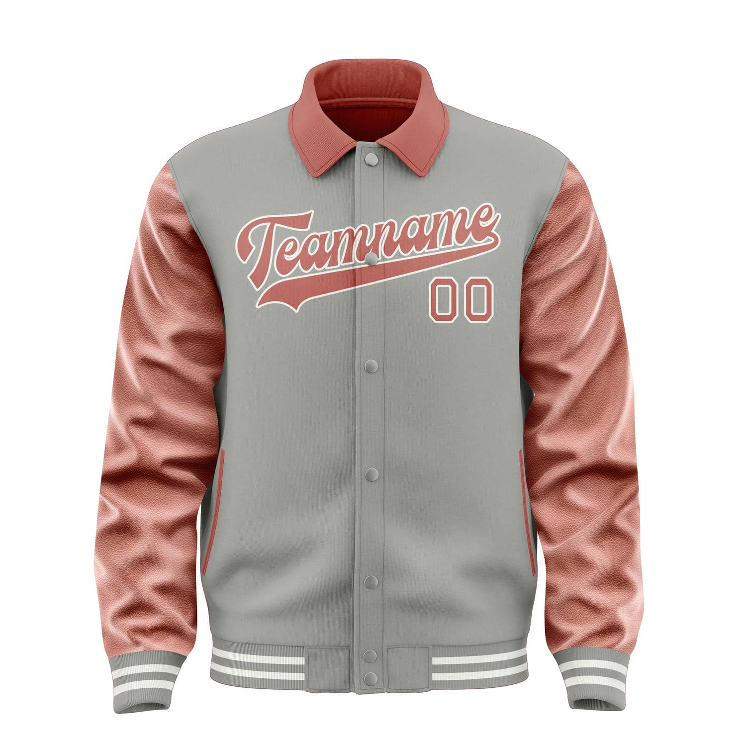 Maßgeschneidertes Grau Kupferrose Jacke