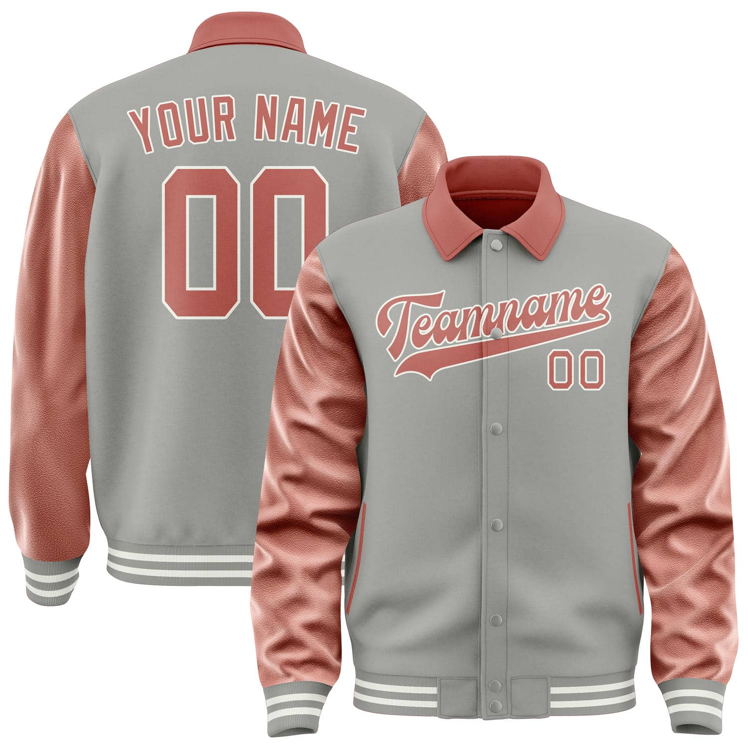 Maßgeschneidertes Grau Kupferrose Jacke JA040429041817292917
