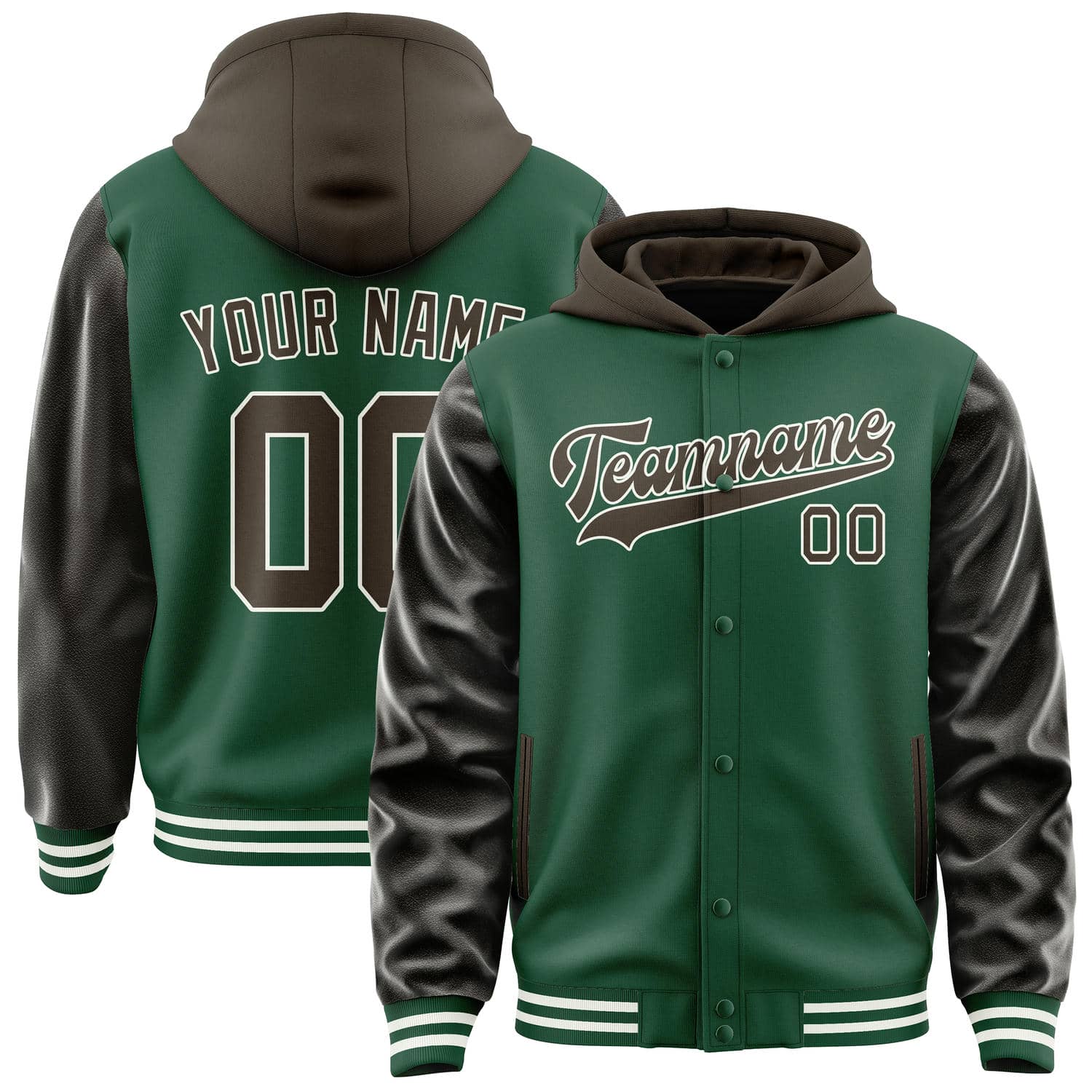 Maßgeschneidertes Moosgrün Braun Jacke