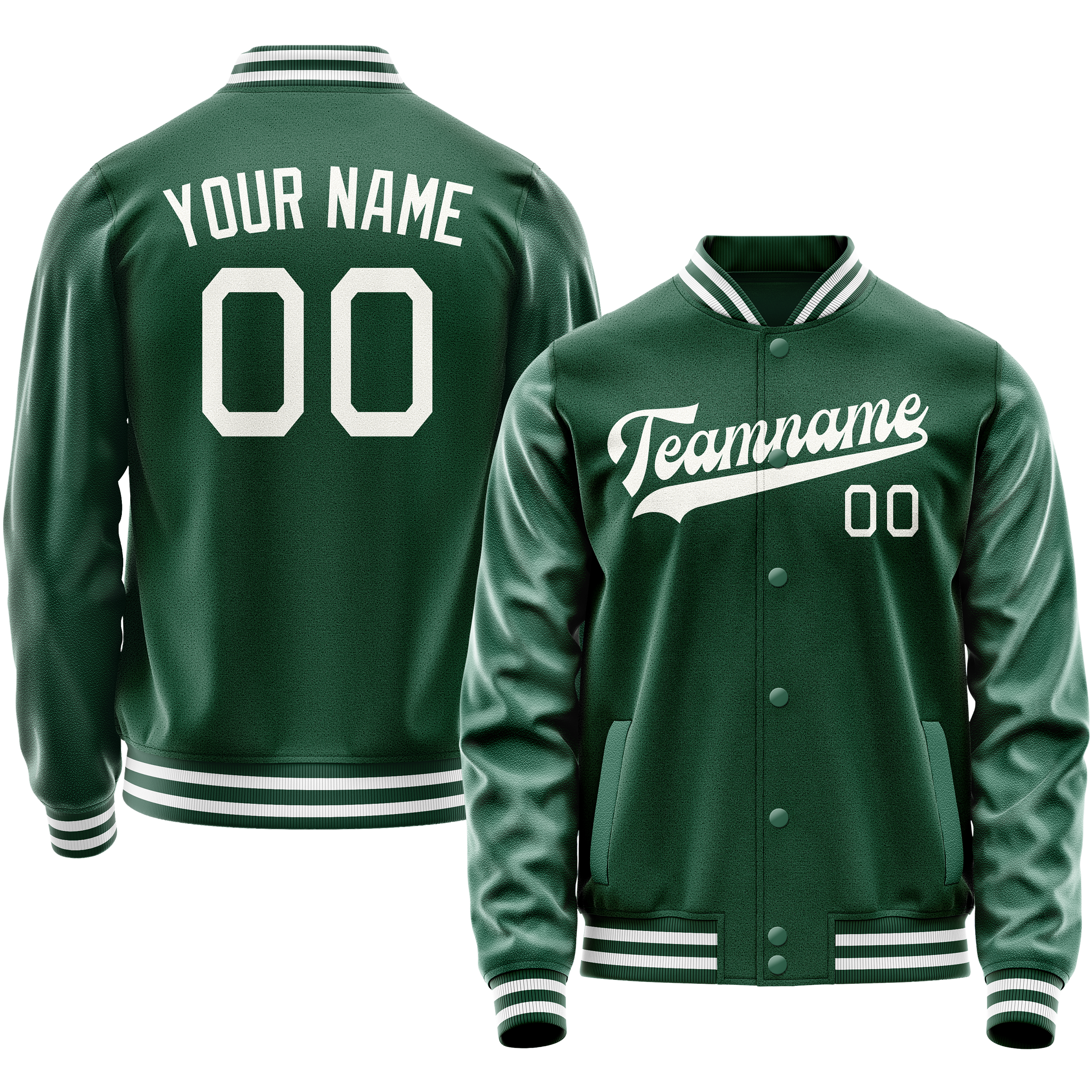 Maßgeschneidertes Kelly Grün Grau Collegejacke JA02240617ZF235