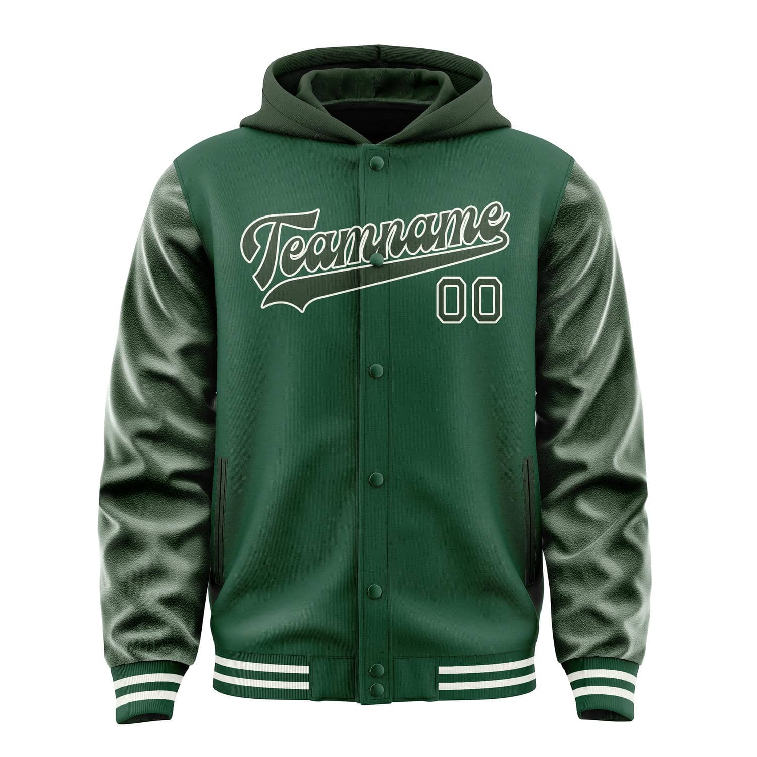 Maßgeschneidertes Moosgrün Tannengrün Jacke