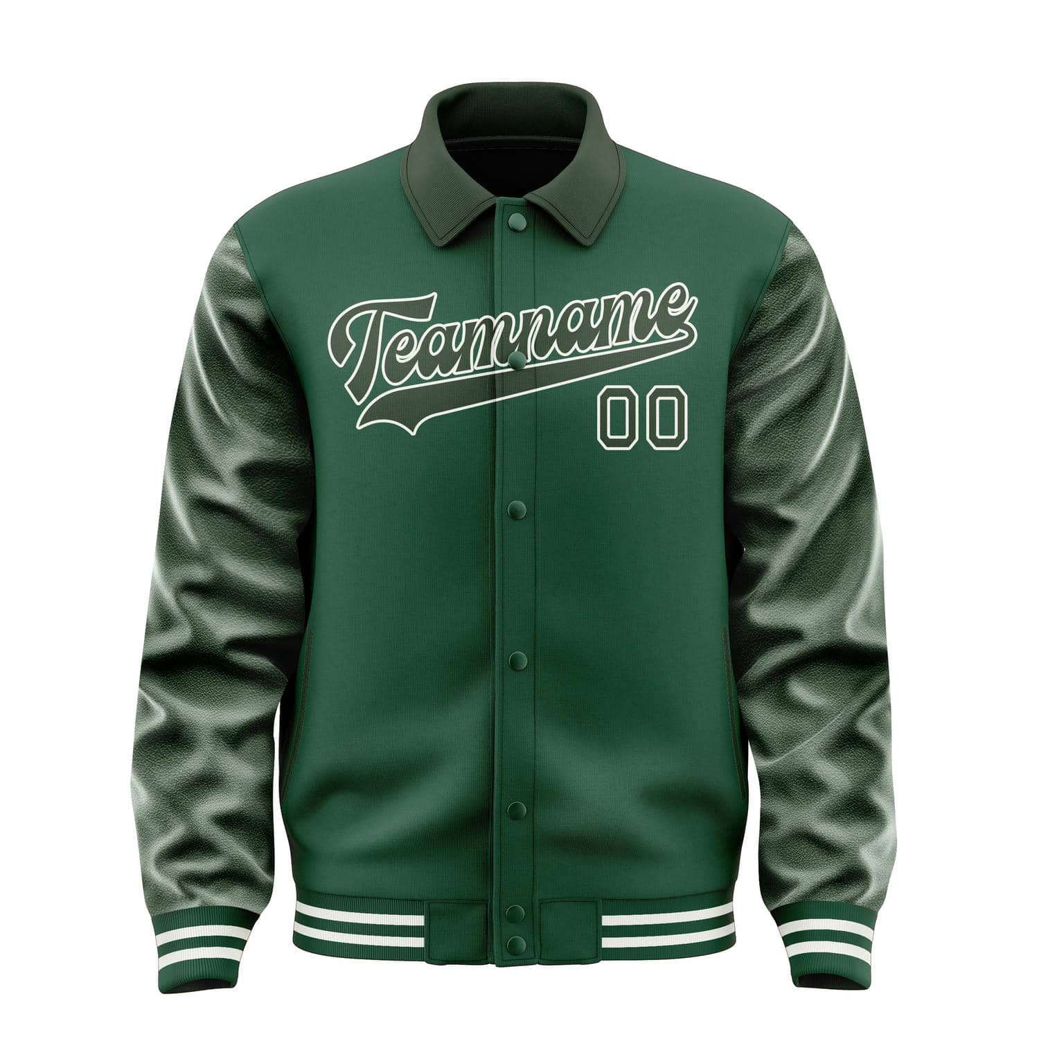 Maßgeschneidertes Moosgrün Tannengrün Jacke