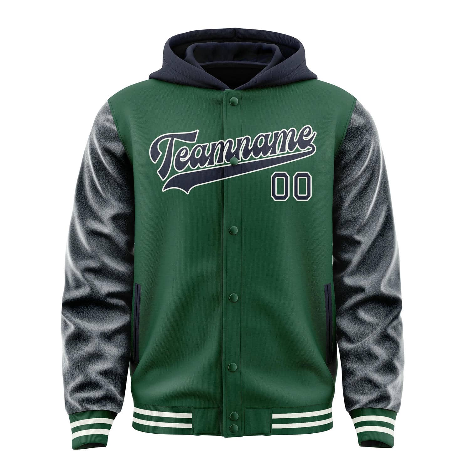 Maßgeschneidertes Moosgrün Stahlblau Jacke
