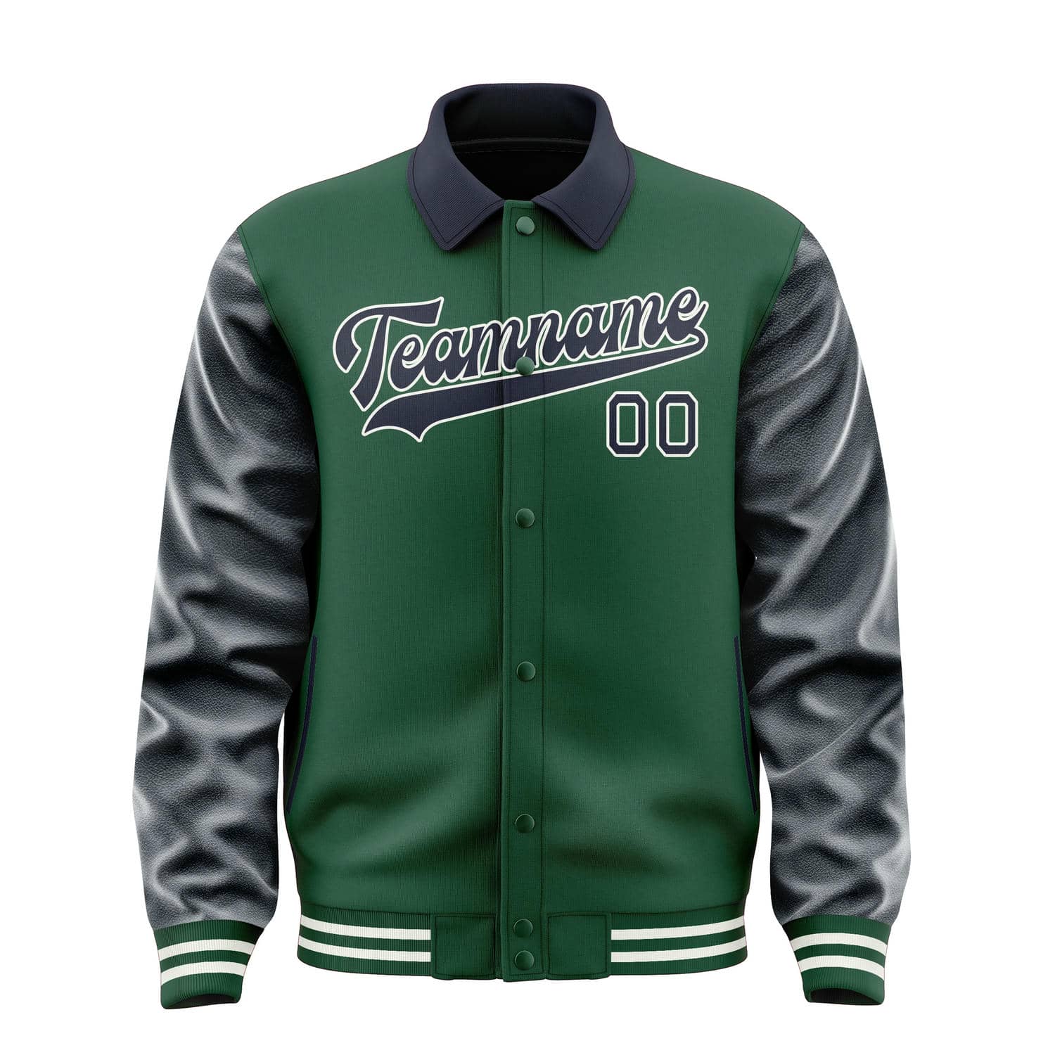 Maßgeschneidertes Moosgrün Stahlblau Jacke