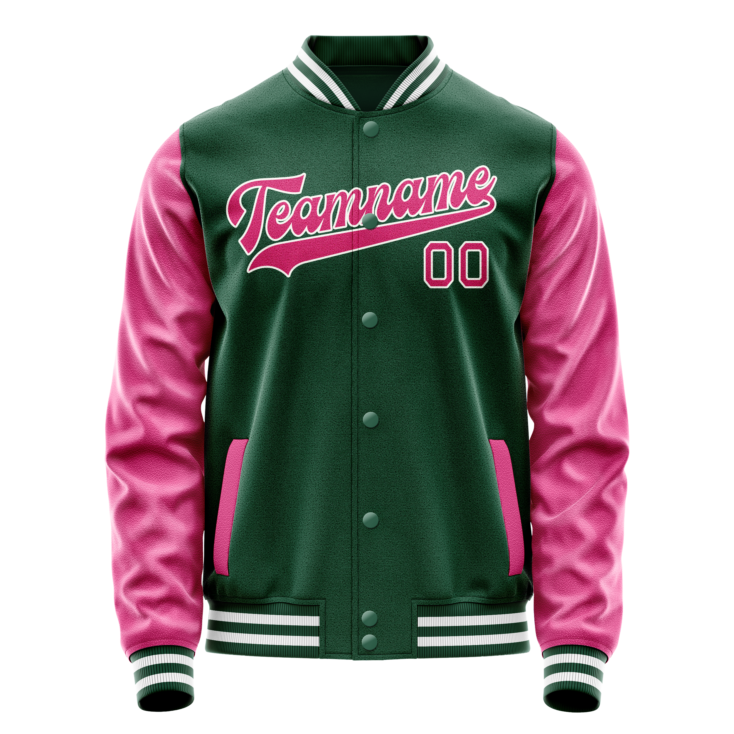 Maßgeschneidertes Kelly Grün Rosa Jacke