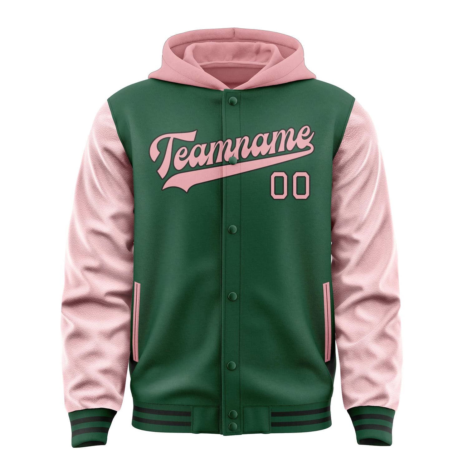 Maßgeschneidertes Moosgrün Rosa Jacke
