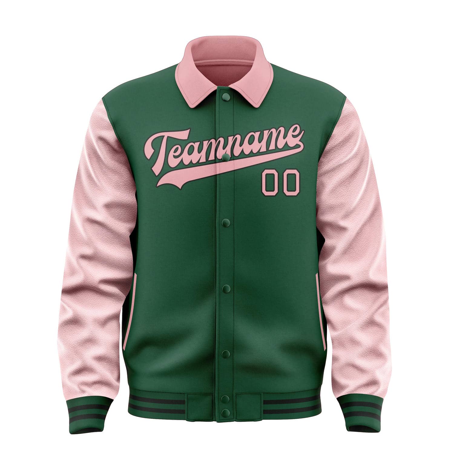 Maßgeschneidertes Moosgrün Rosa Jacke