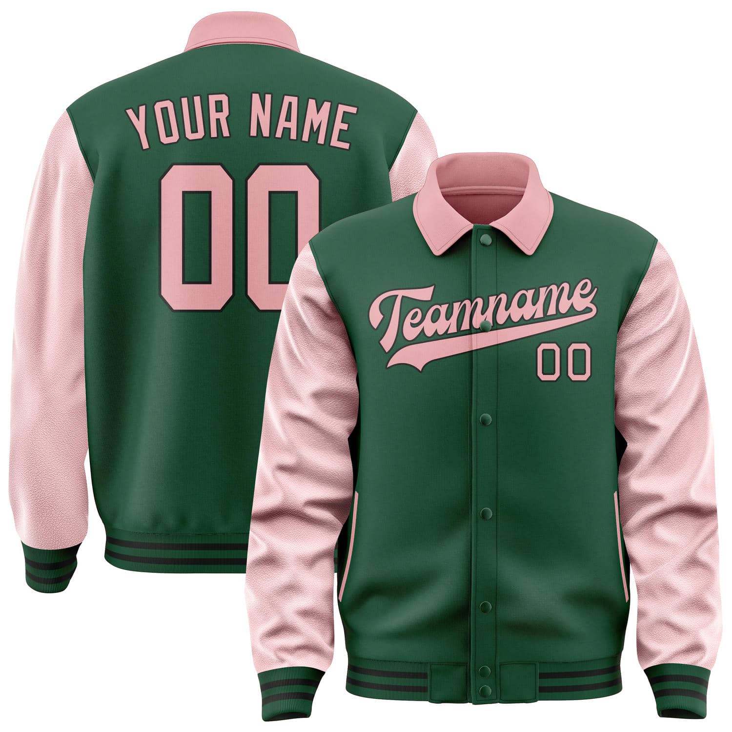 Maßgeschneidertes Moosgrün Rosa Jacke JA050521051718212118