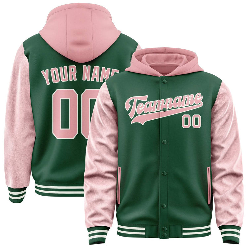 Maßgeschneidertes Moosgrün Rosa Jacke JA050521051817212117