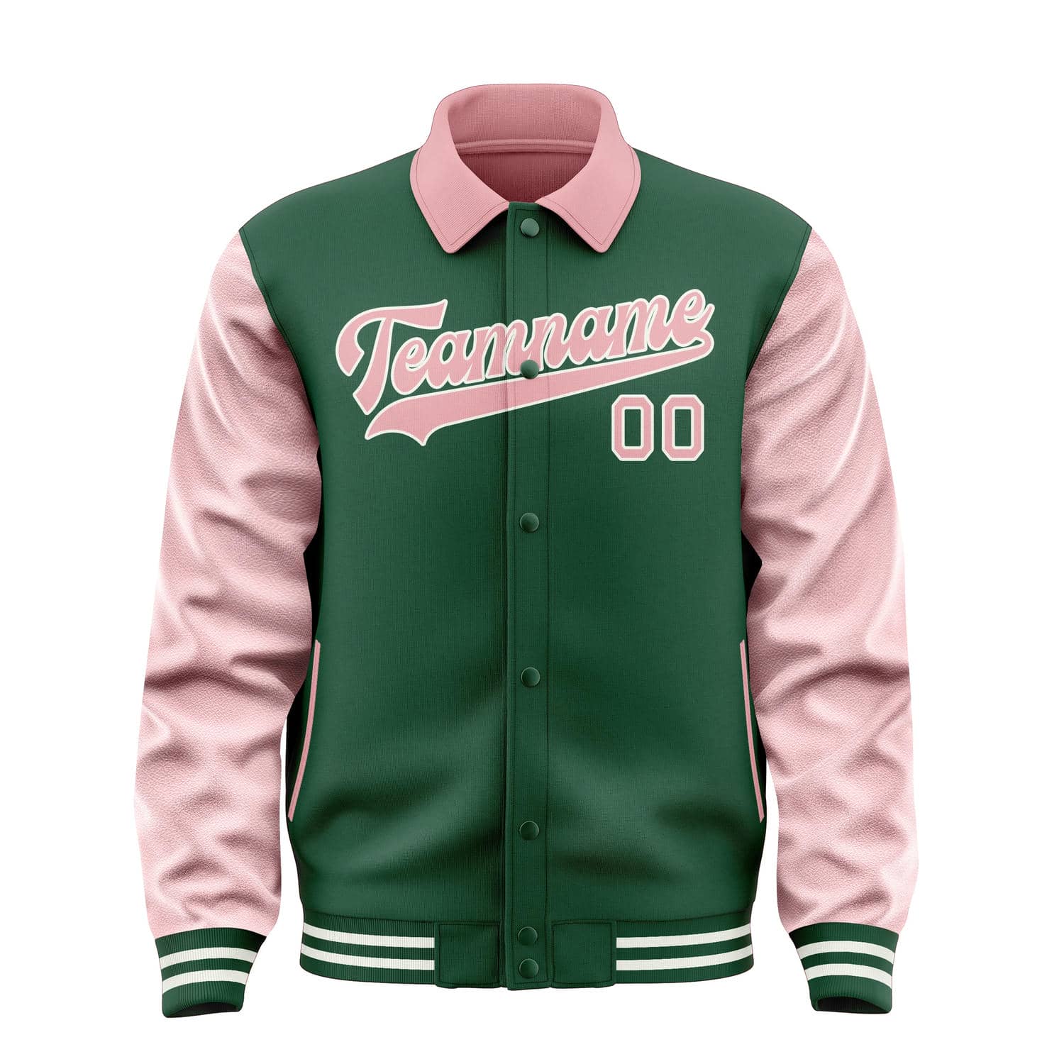 Maßgeschneidertes Moosgrün Rosa Jacke