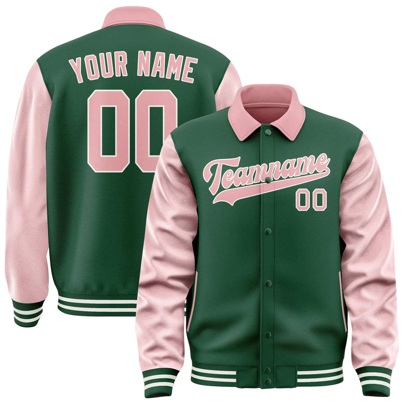 Maßgeschneidertes Moosgrün Rosa Jacke JA050521051817212117