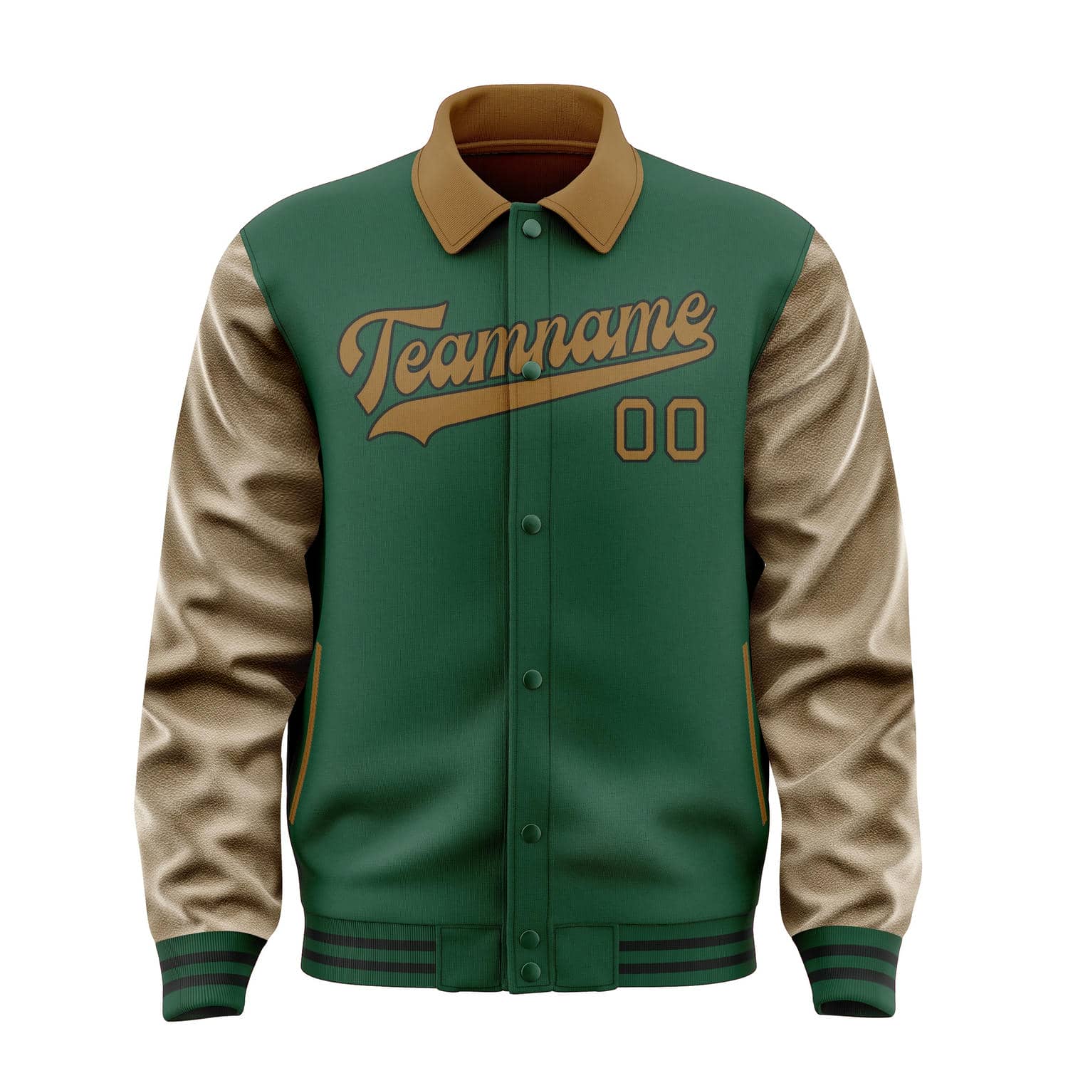 Maßgeschneidertes Moosgrün Khaki Jacke