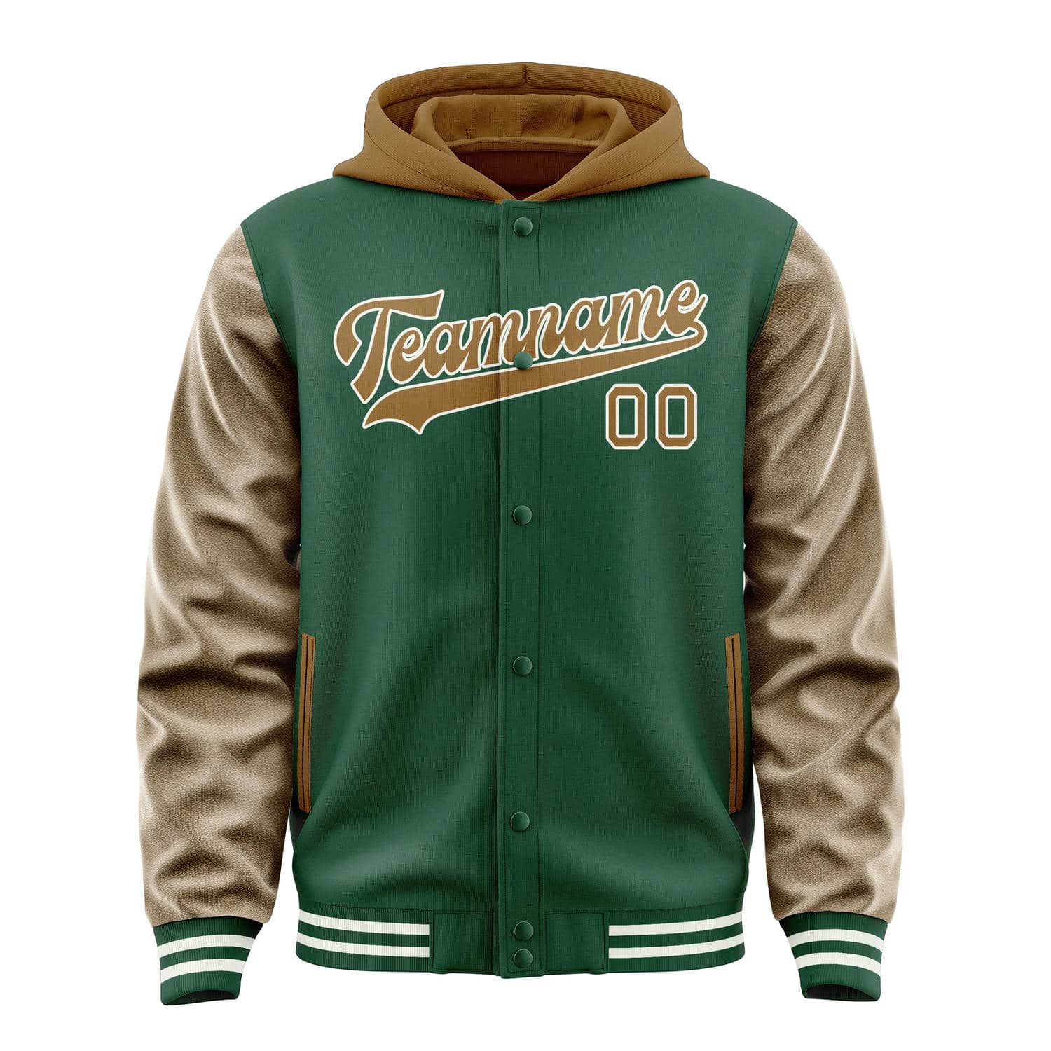 Maßgeschneidertes Moosgrün Khaki Jacke