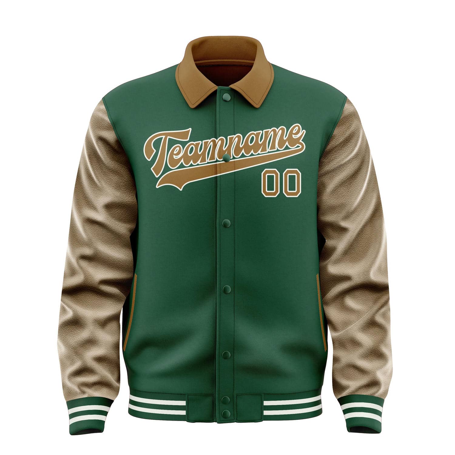 Maßgeschneidertes Moosgrün Khaki Jacke