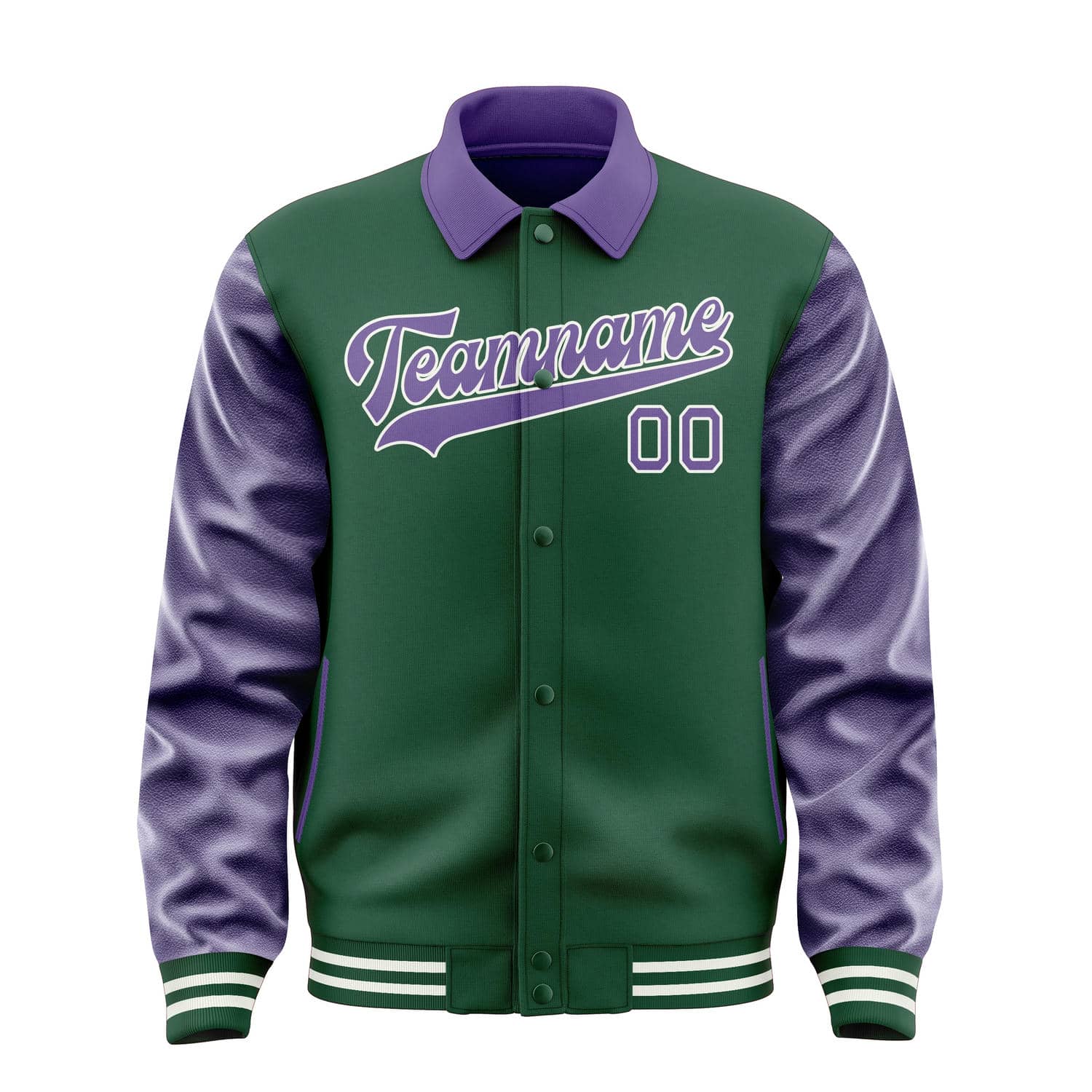 Maßgeschneidertes Moosgrün Lavendel Jacke