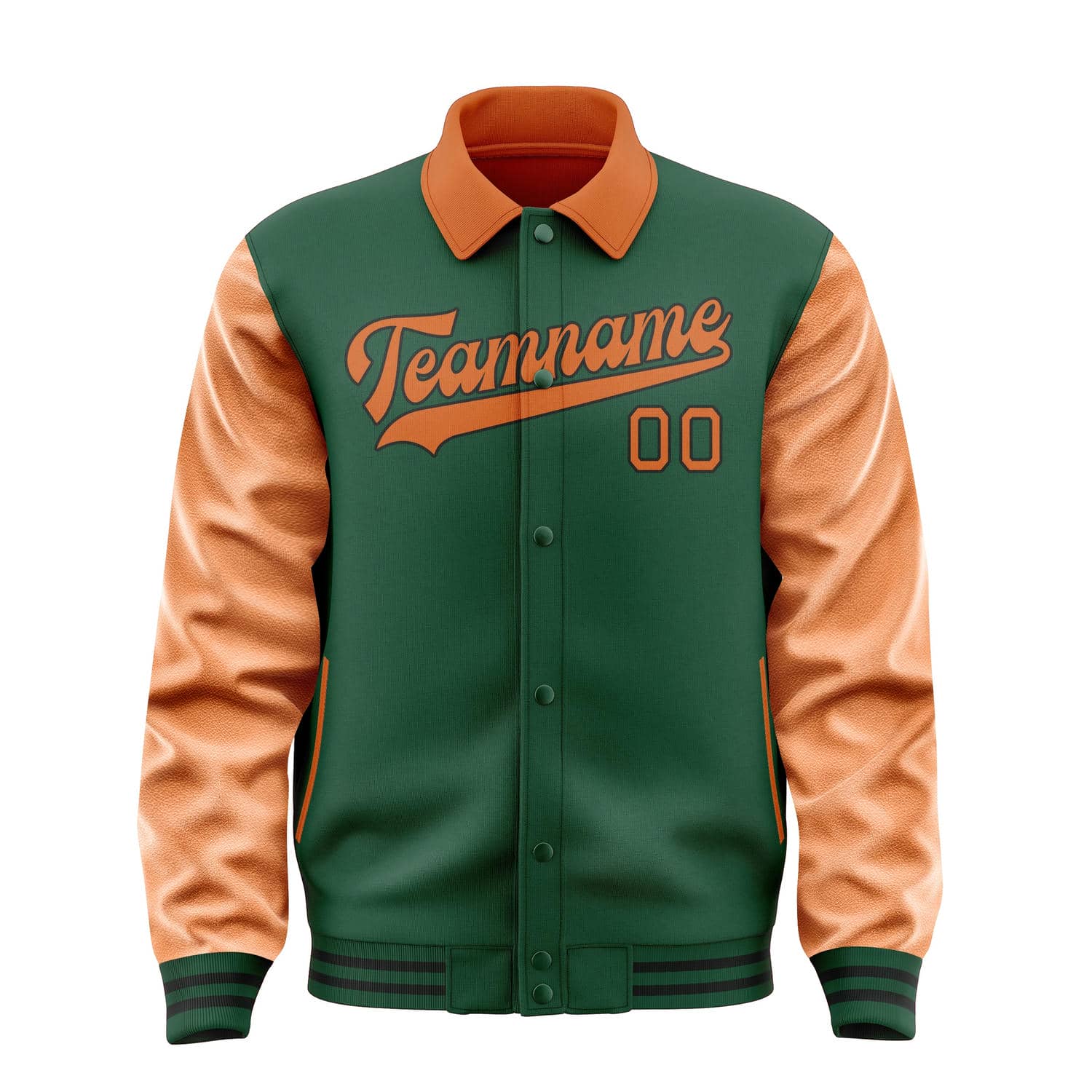 Maßgeschneidertes Moosgrün Orange Jacke