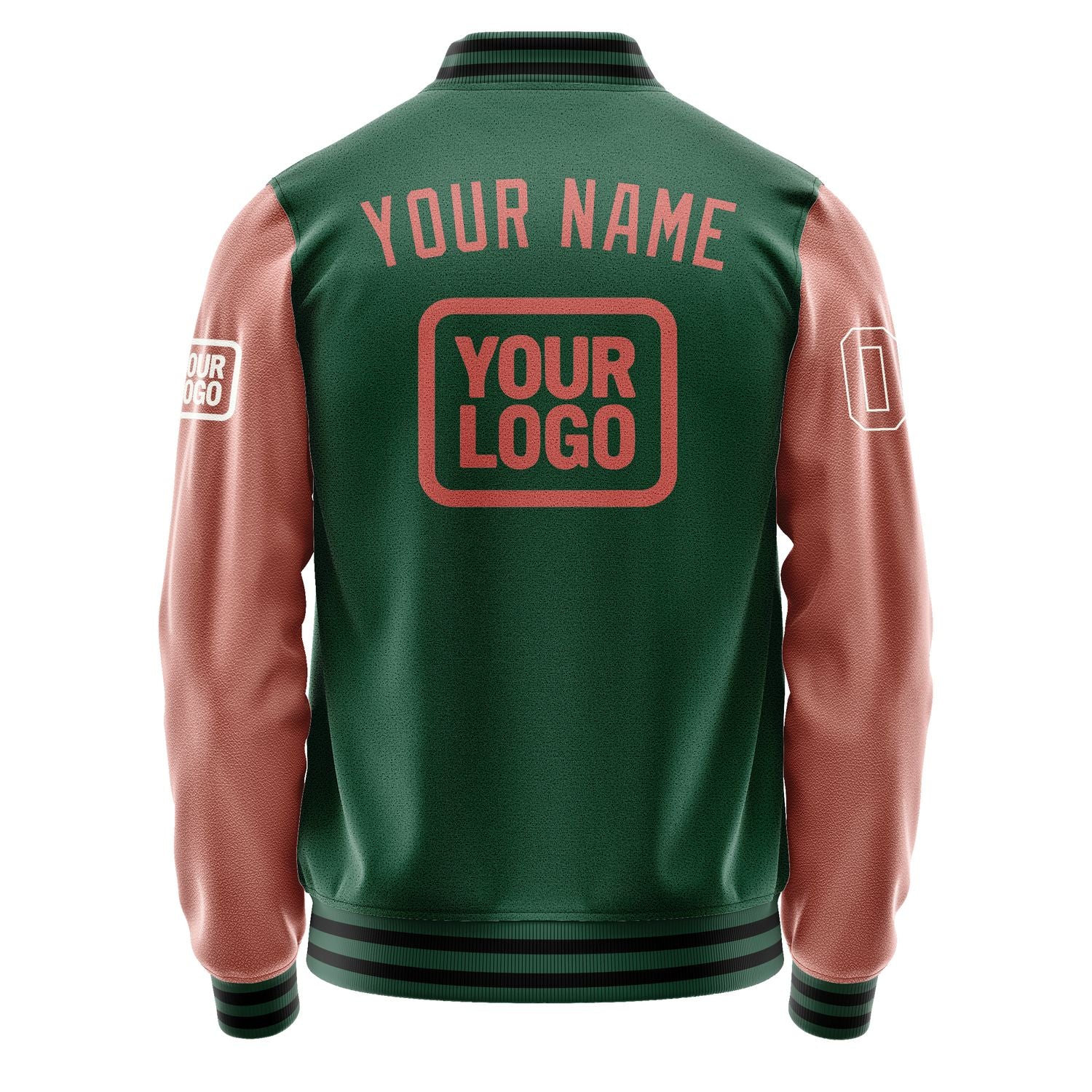 Maßgeschneidertes Moosgrün Kupferrose Jacke JA050529051718292918