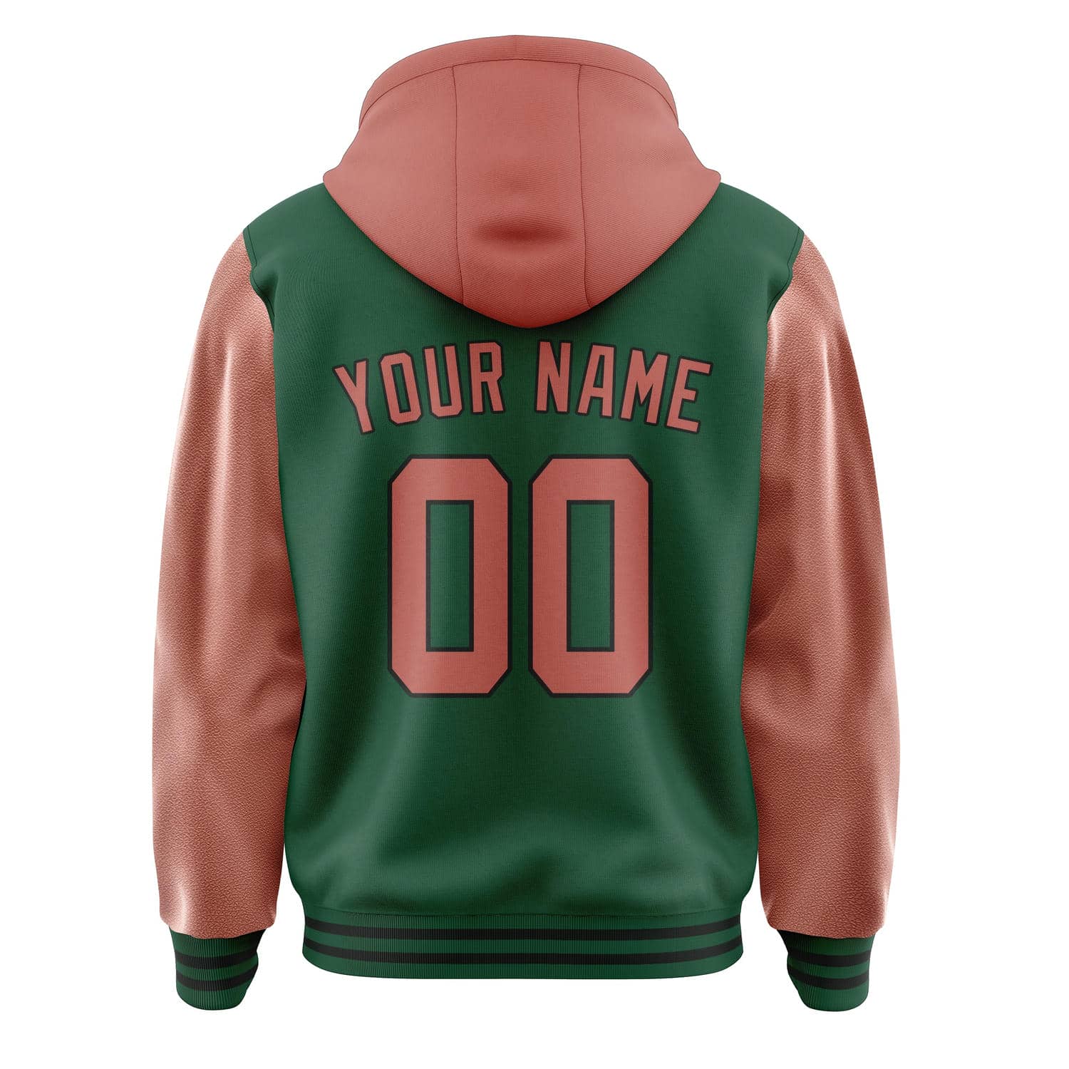 Maßgeschneidertes Moosgrün Kupferrose Jacke