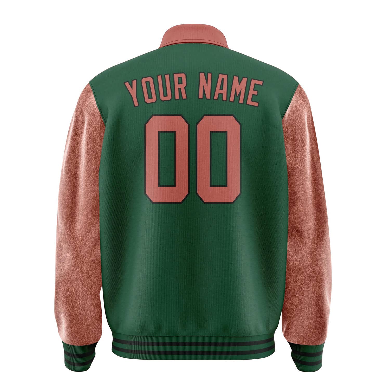 Maßgeschneidertes Moosgrün Kupferrose Jacke