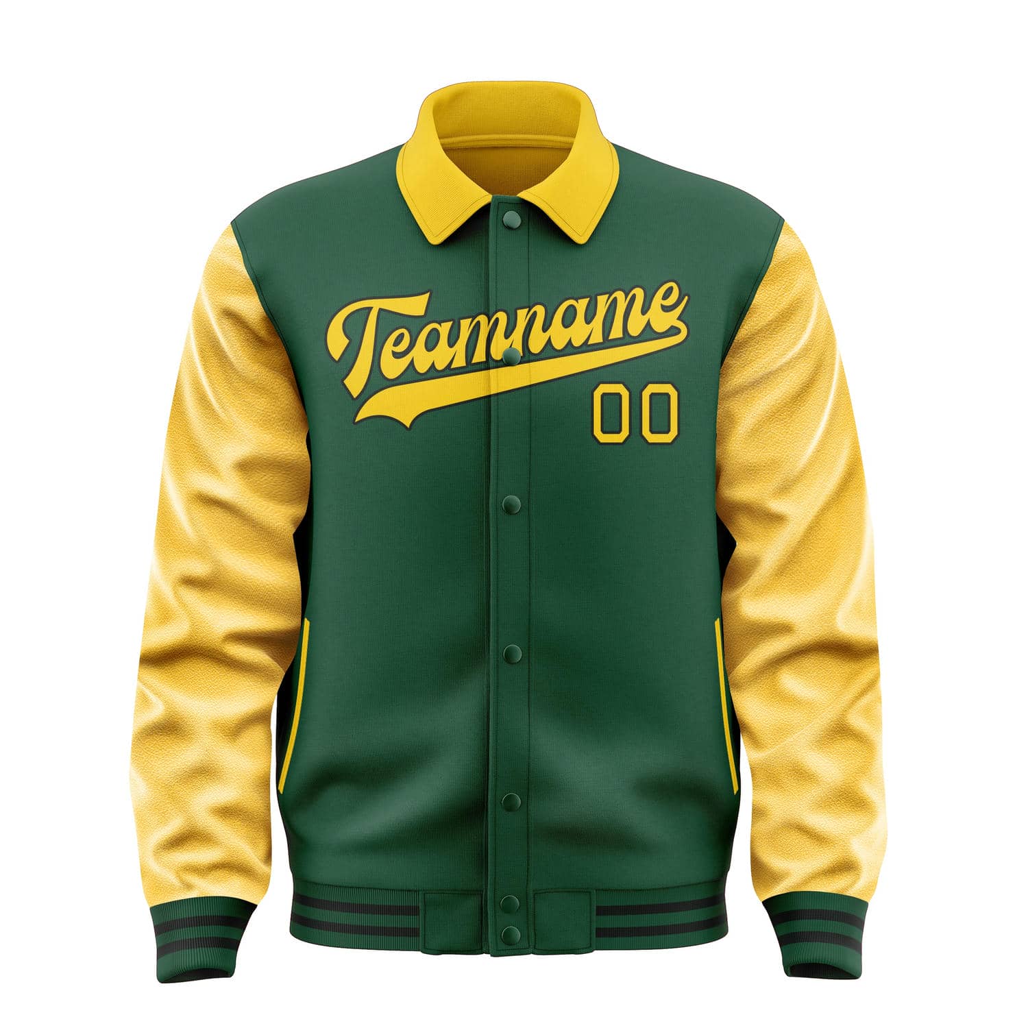 Maßgeschneidertes Moosgrün Gold Jacke