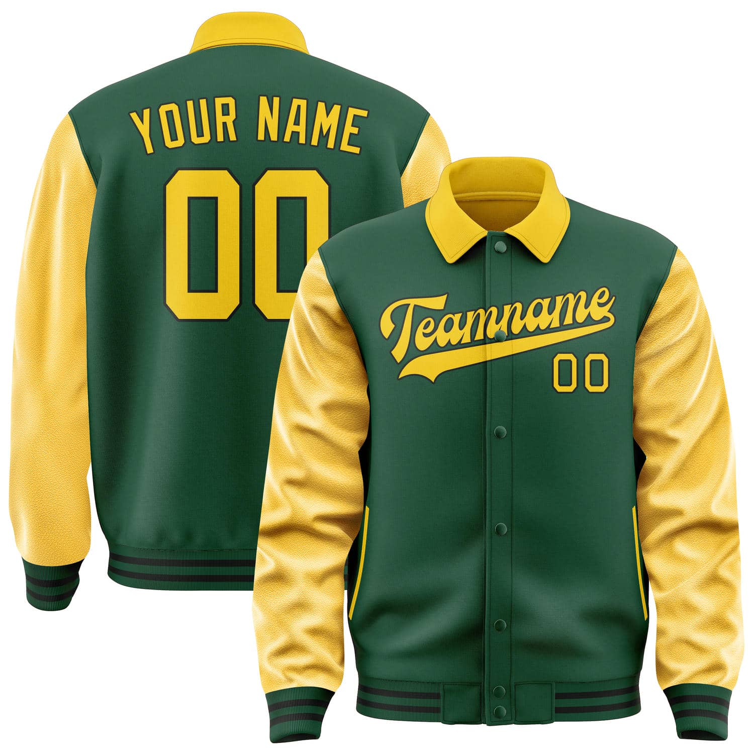 Maßgeschneidertes Moosgrün Gold Jacke JA050530051718303018