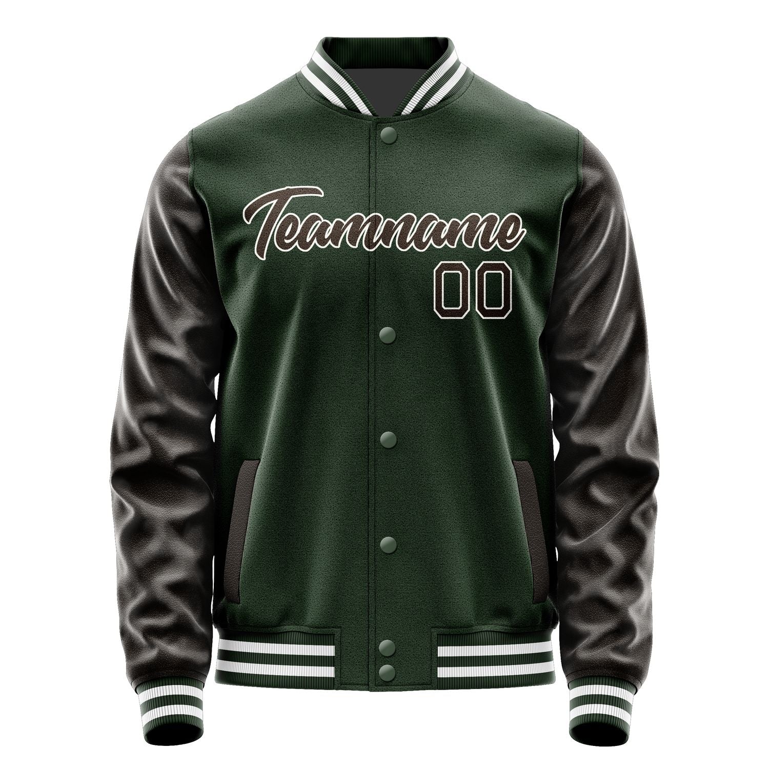 Maßgeschneidertes Tannengrün Braun Jacke JA0606010618B21801