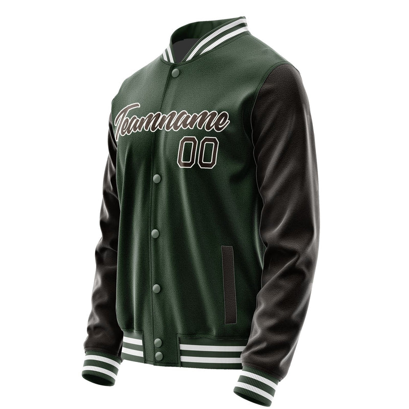Maßgeschneidertes Tannengrün Braun Jacke JA0606010618B21801