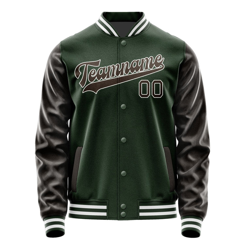 Maßgeschneidertes Tannengrün Braun Jacke JA0606010618B31801