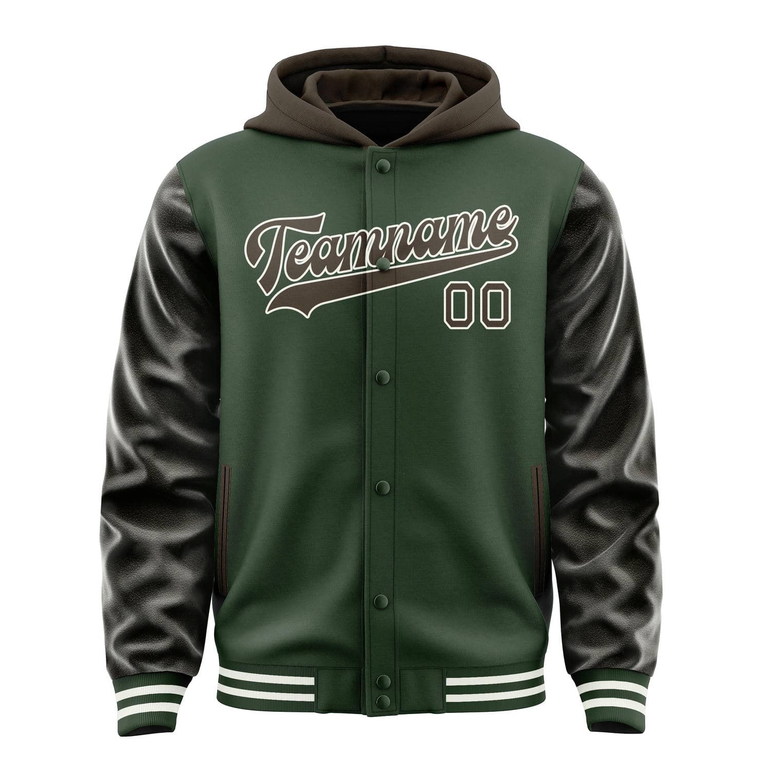 Maßgeschneidertes Tannengrün Braun Jacke