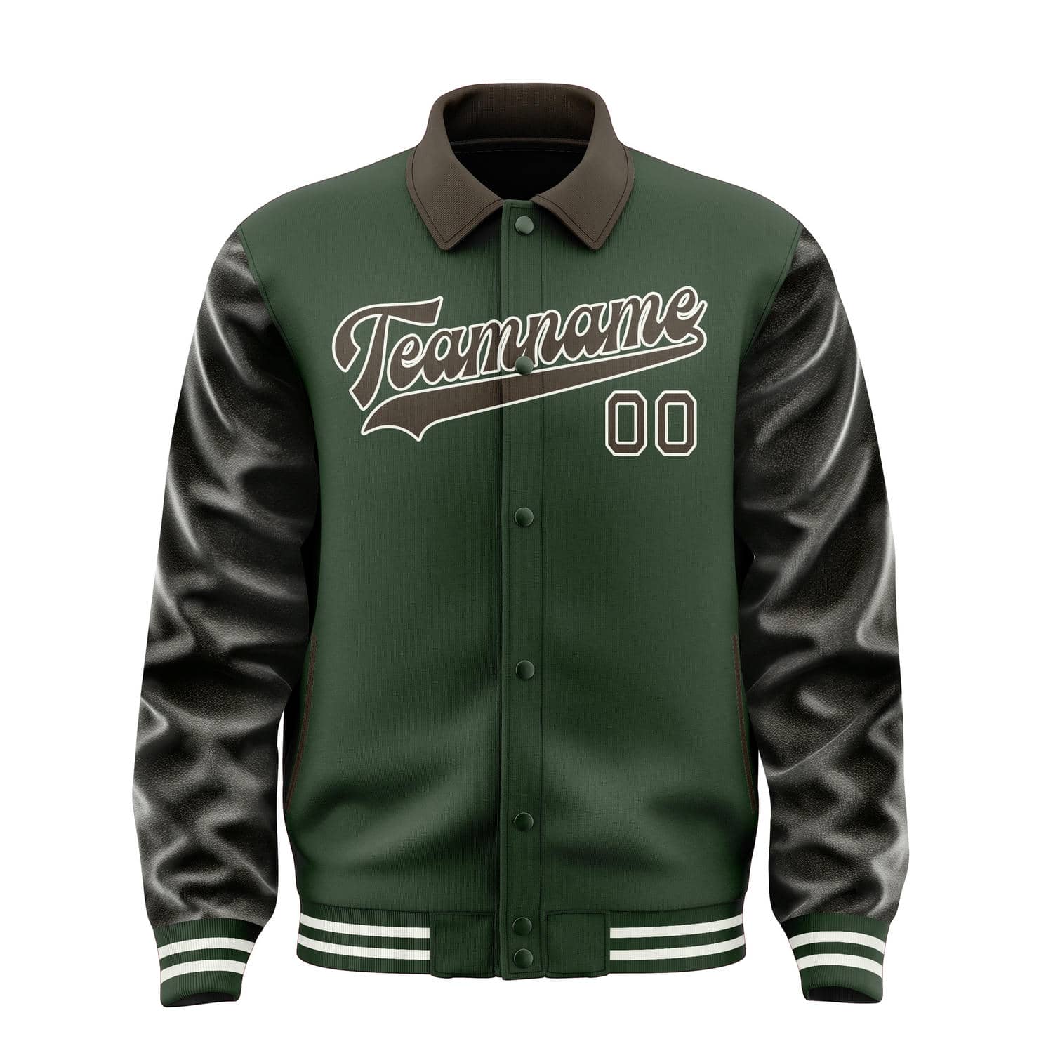 Maßgeschneidertes Tannengrün Braun Jacke