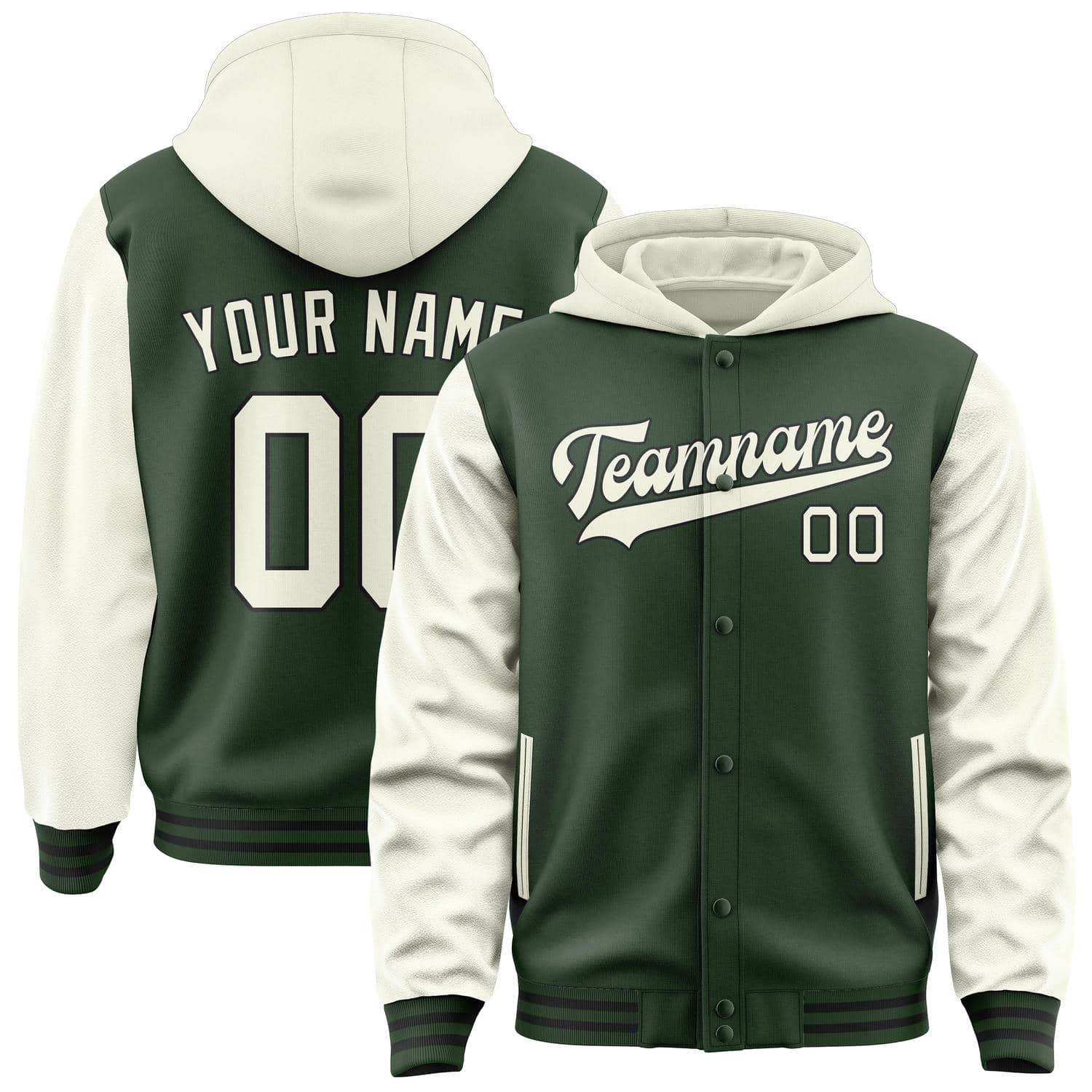 Maßgeschneidertes Tannengrün Beige Jacke JA060603061717030317