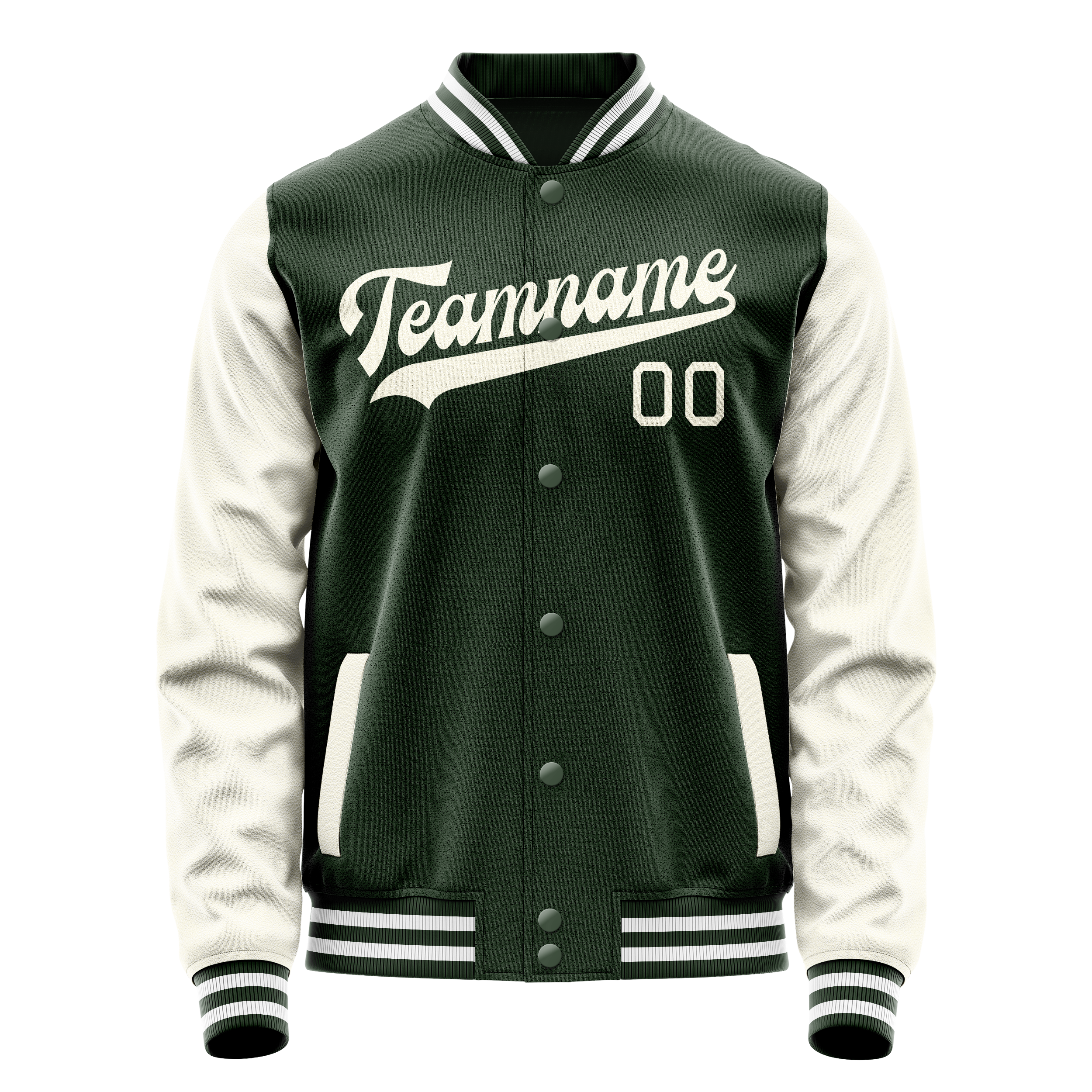 Maßgeschneidertes Grün Creme Jacke