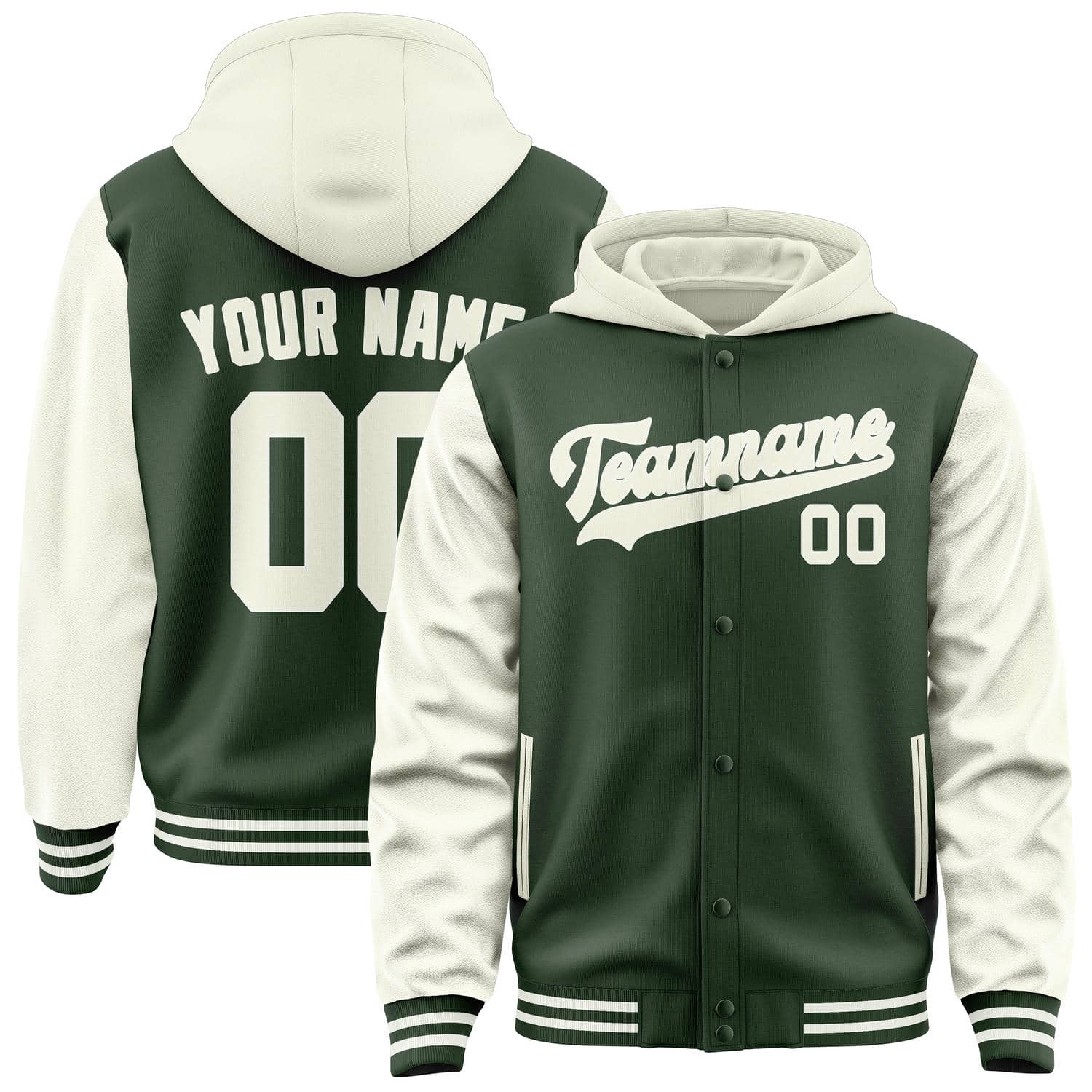 Maßgeschneidertes Tannengrün Beige Jacke JA060603061818030318