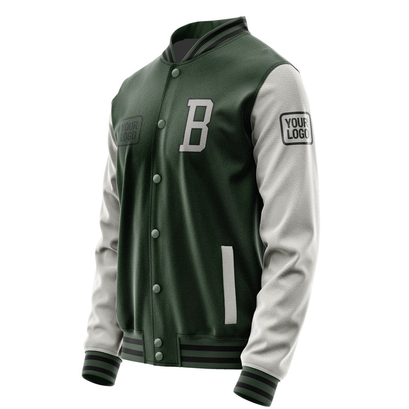 Maßgeschneidertes Tannengrün Grau Jacke JA060604061717040417