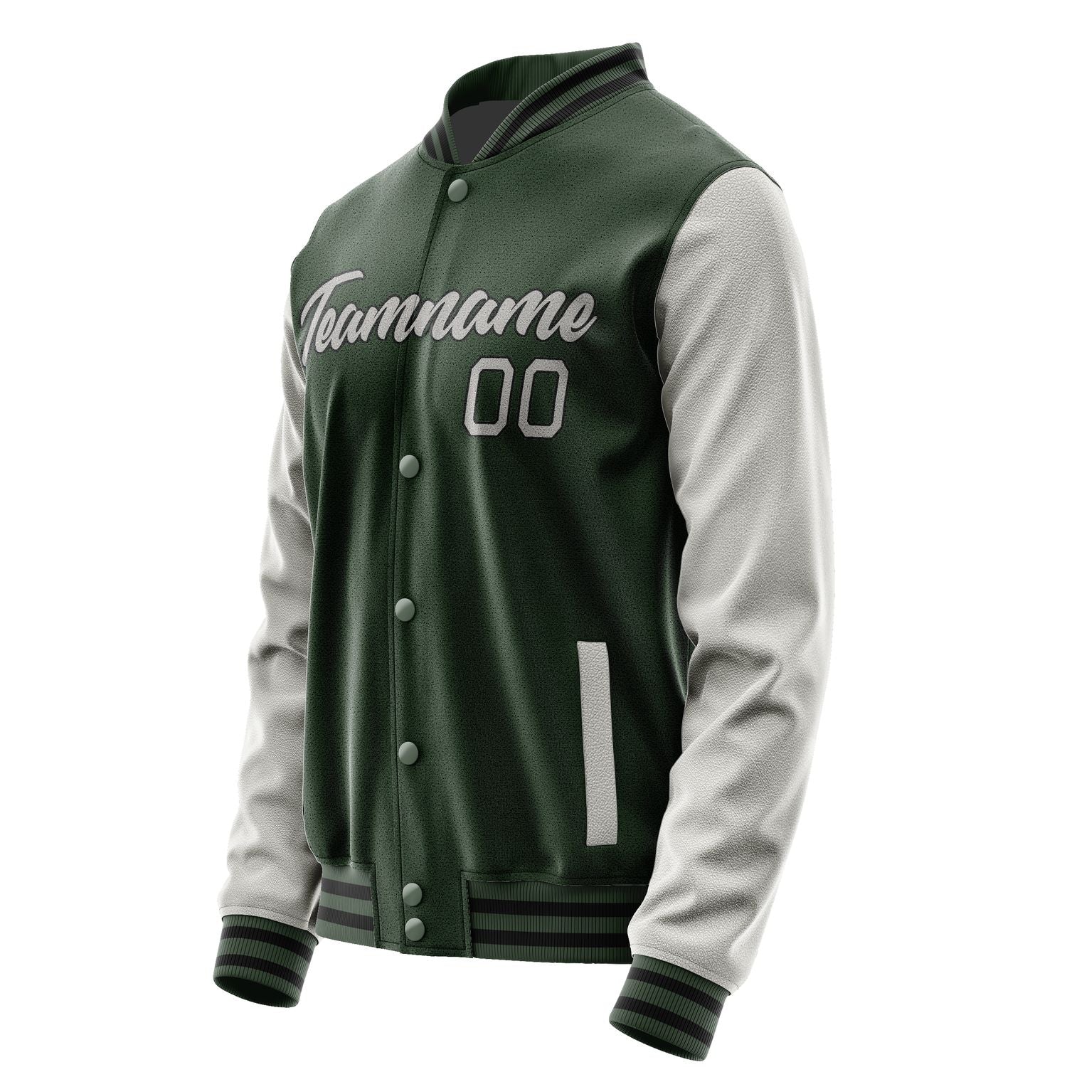 Maßgeschneidertes Tannengrün Grau Jacke JA0606040617B21704